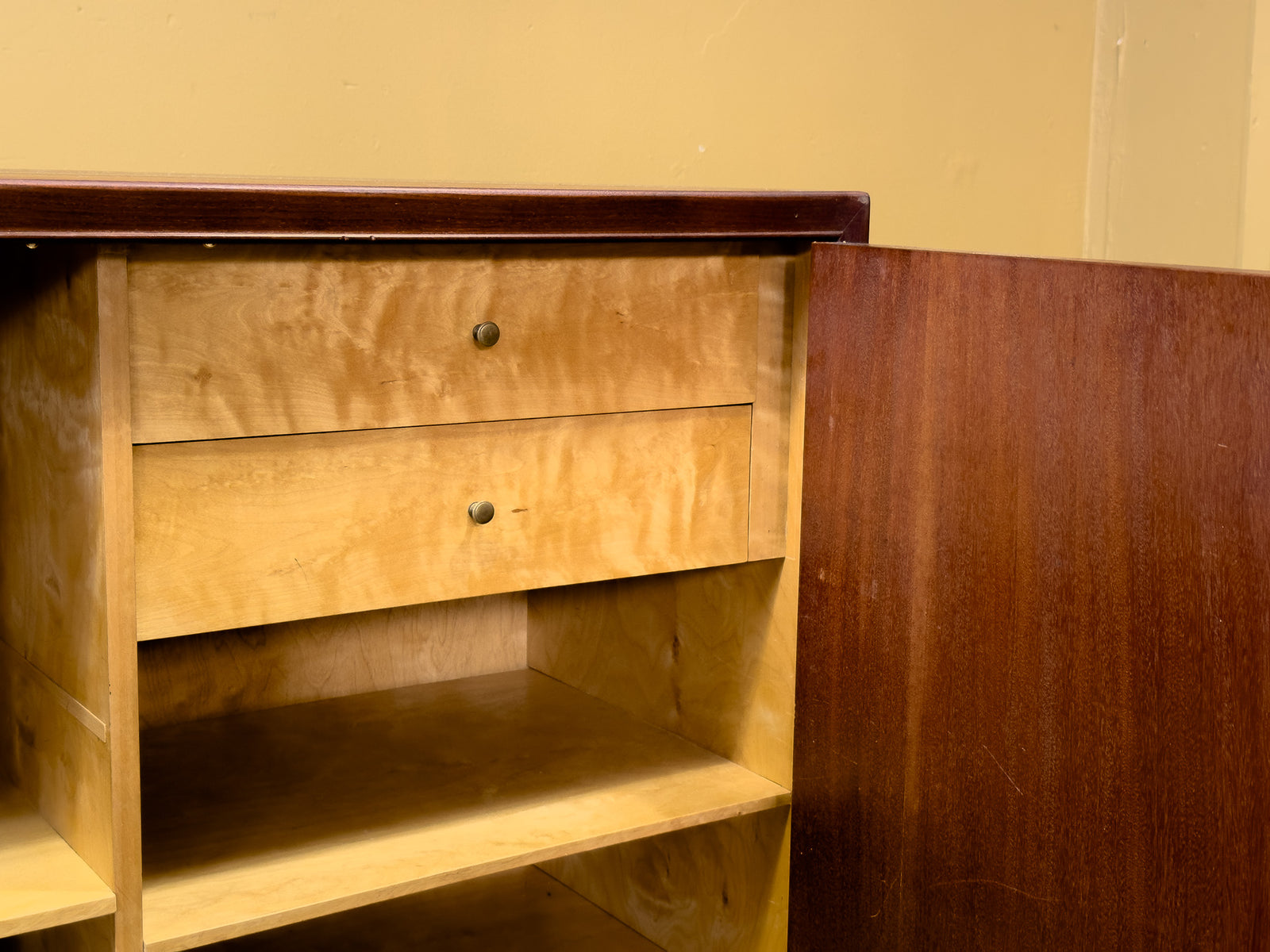 Cabinet with Wallpaper Accents