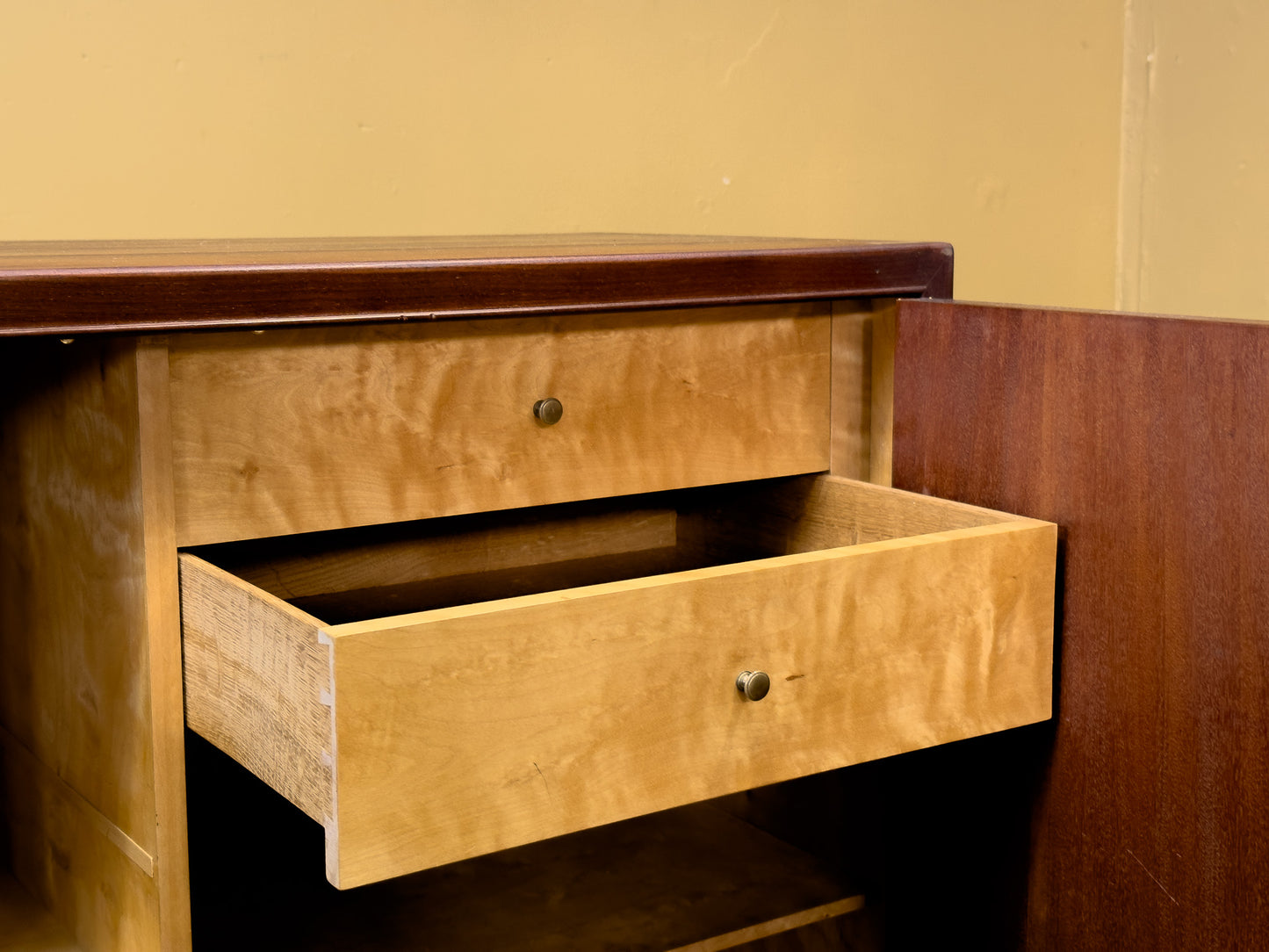 Cabinet with Wallpaper Accents