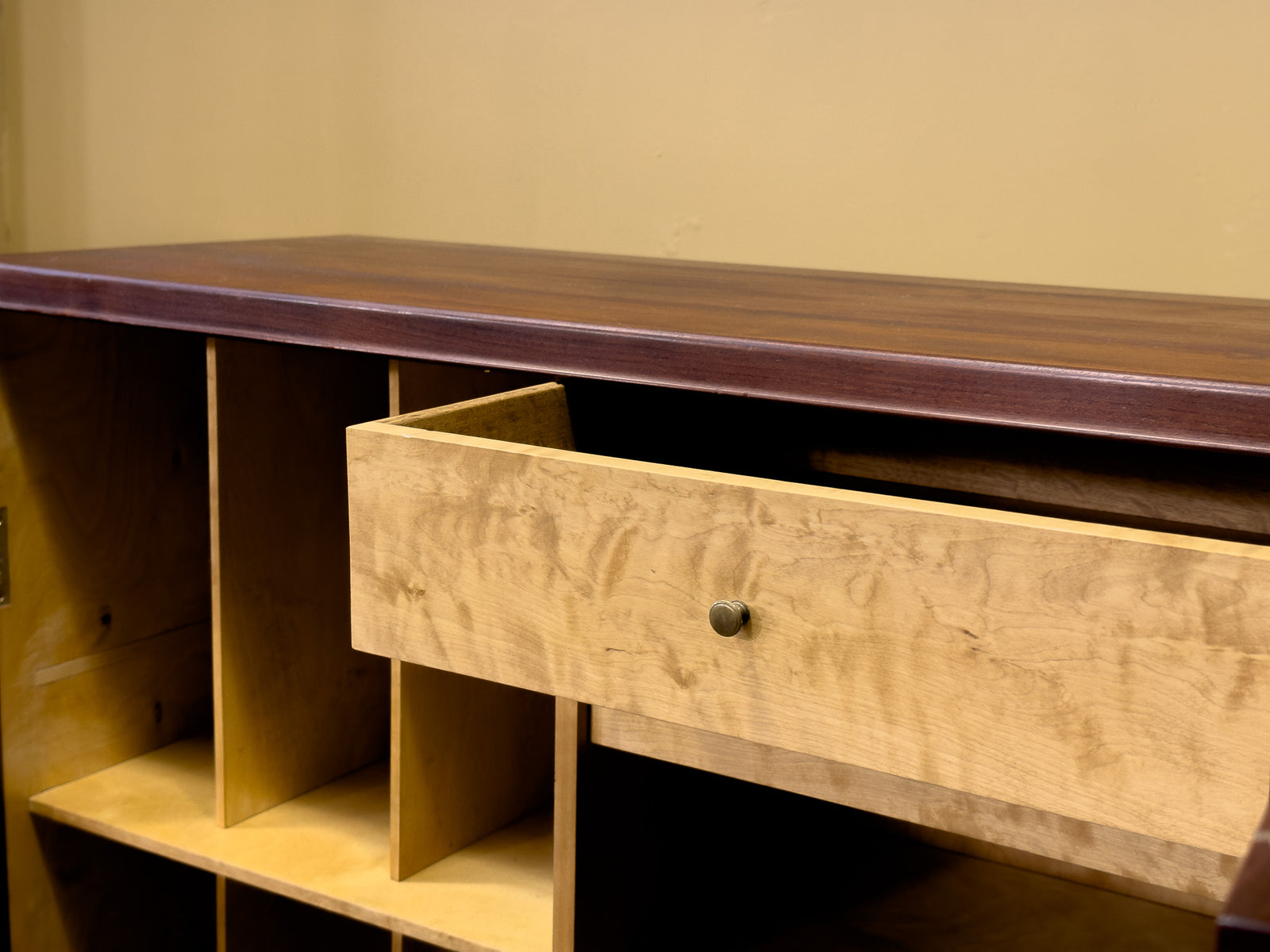 Cabinet with Wallpaper Accents