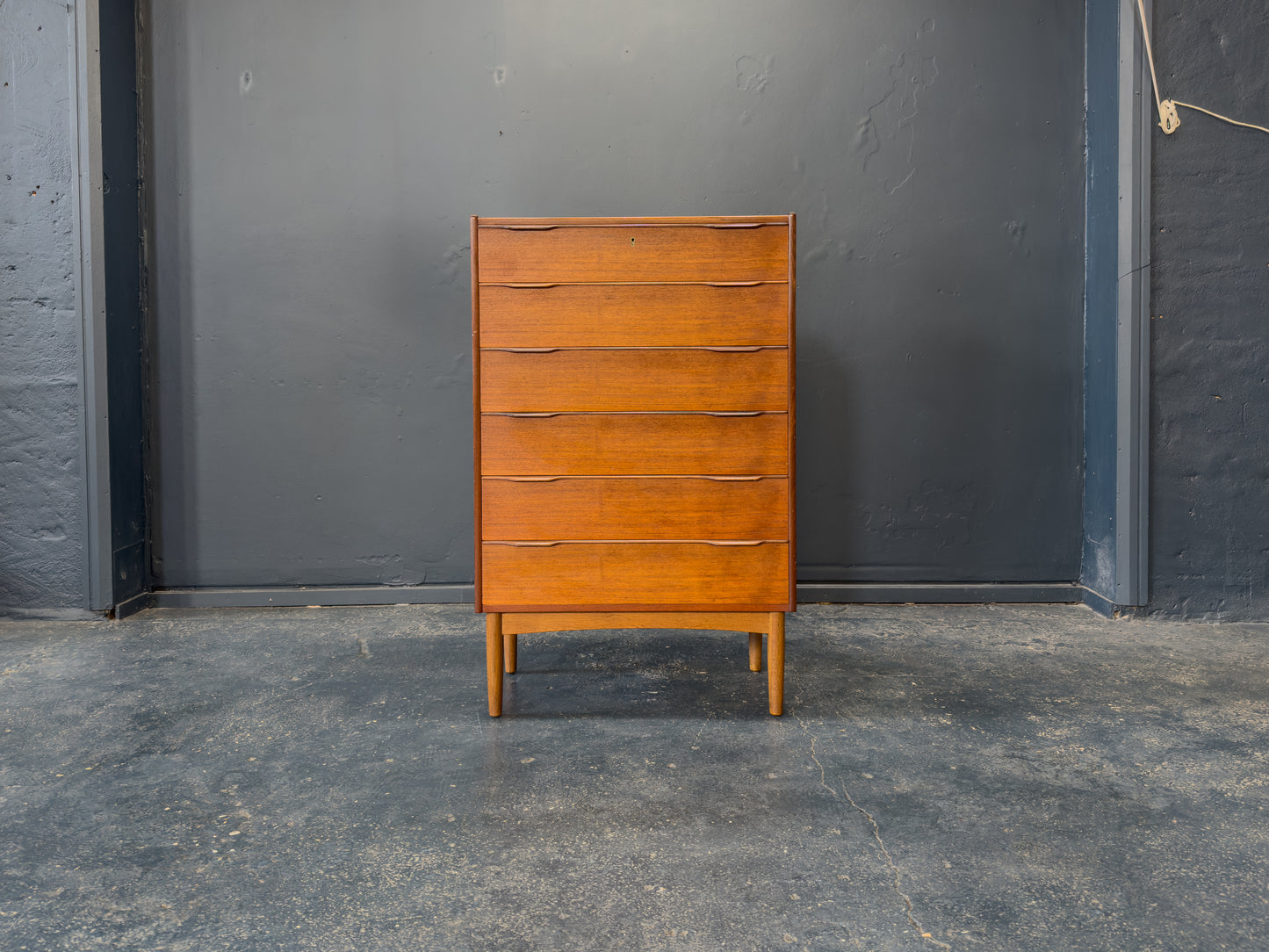 Teak Tallboy Chest of Drawers