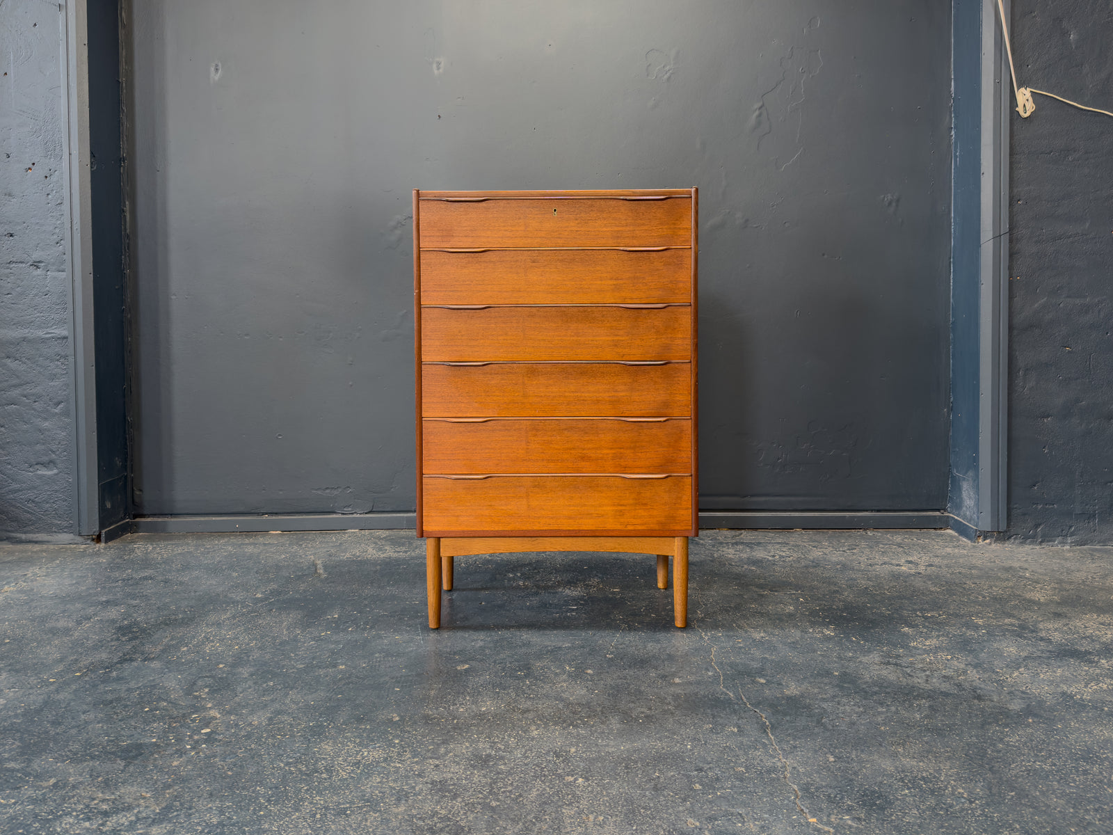 Teak Tallboy Chest of Drawers