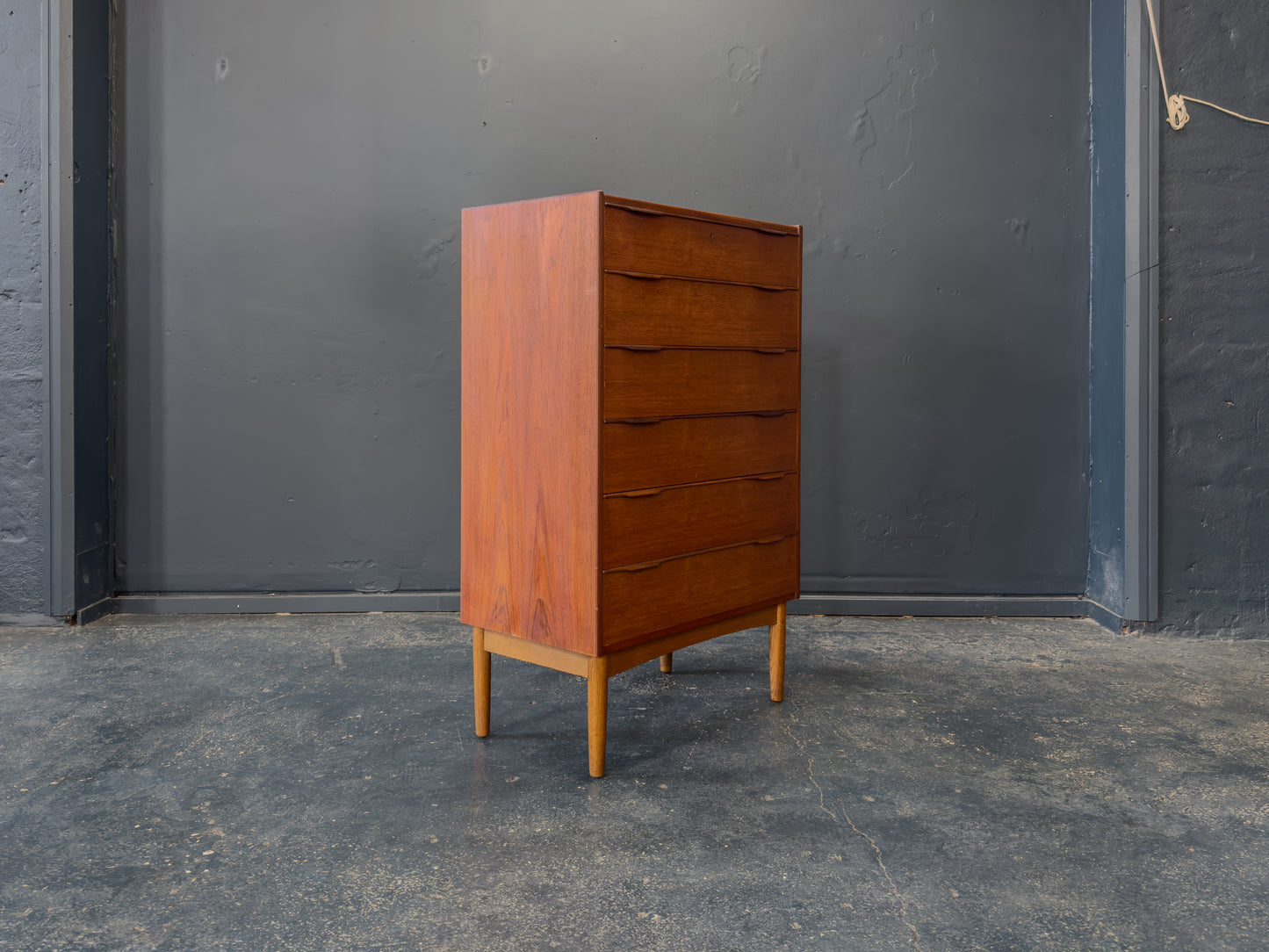 Teak Tallboy Chest of Drawers