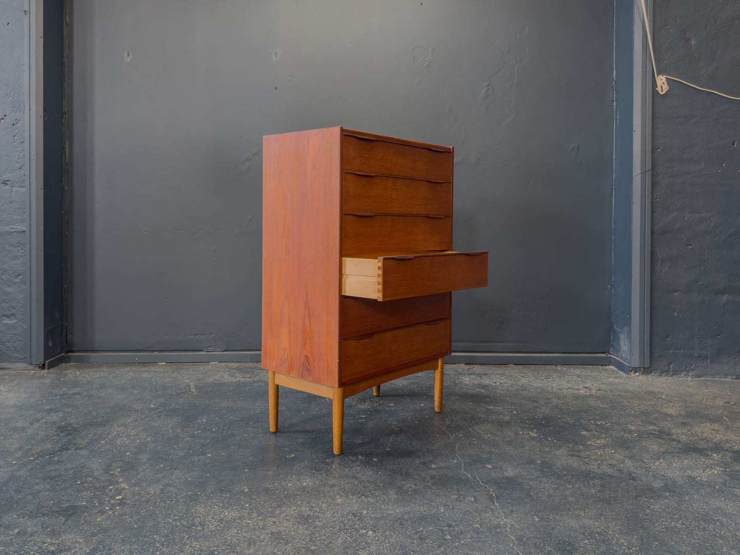 Teak Tallboy Chest of Drawers