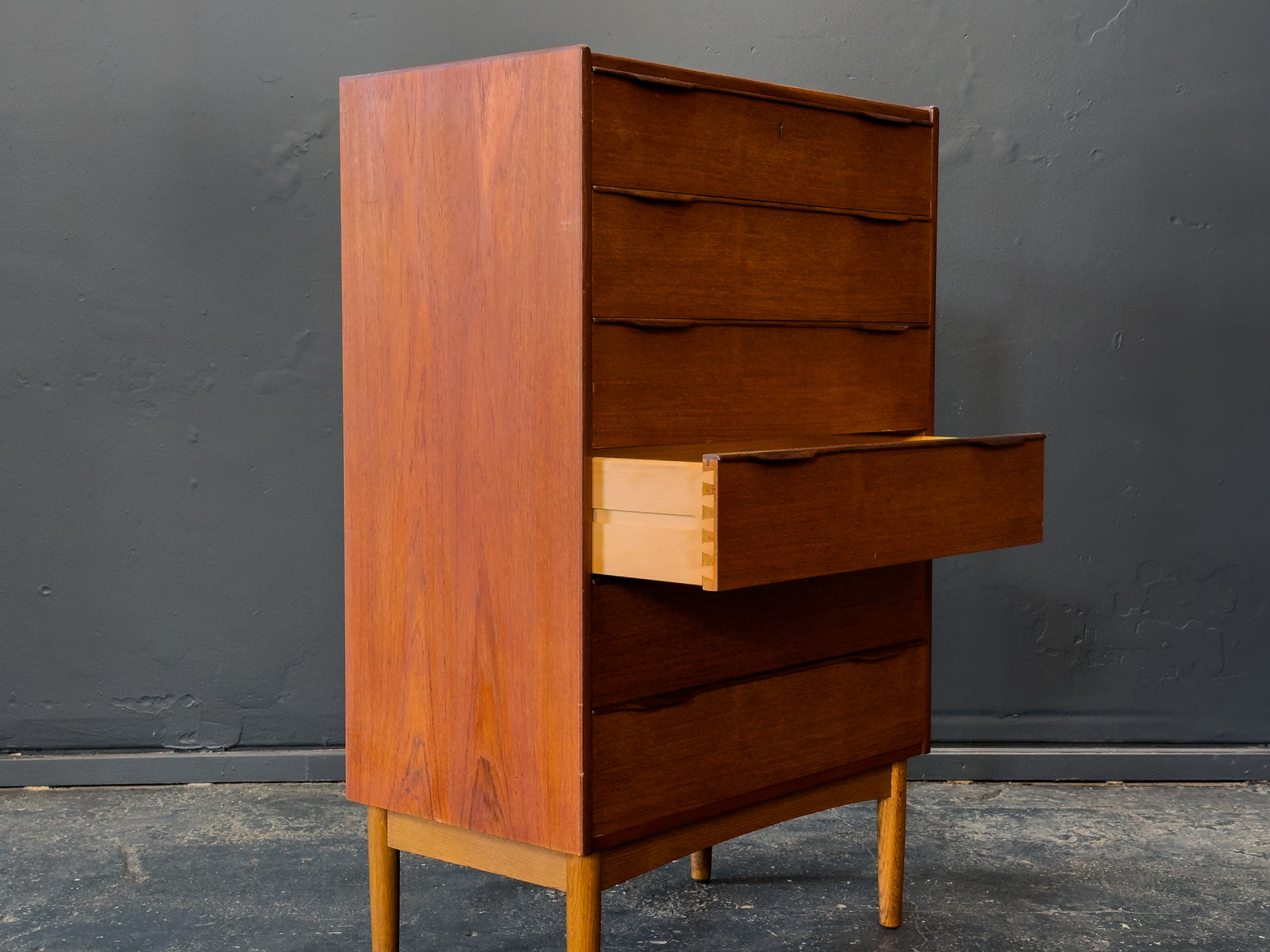 Teak Tallboy Chest of Drawers