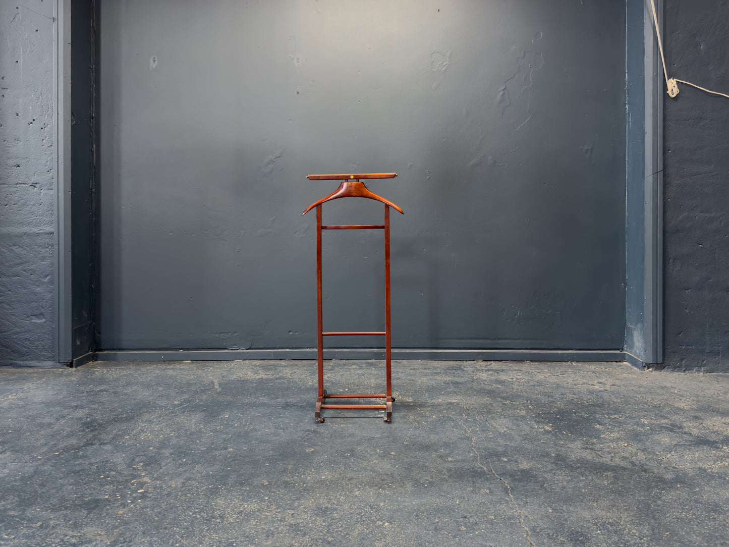 Fratelli Reguitti Stained Mahogany and Brass Valet