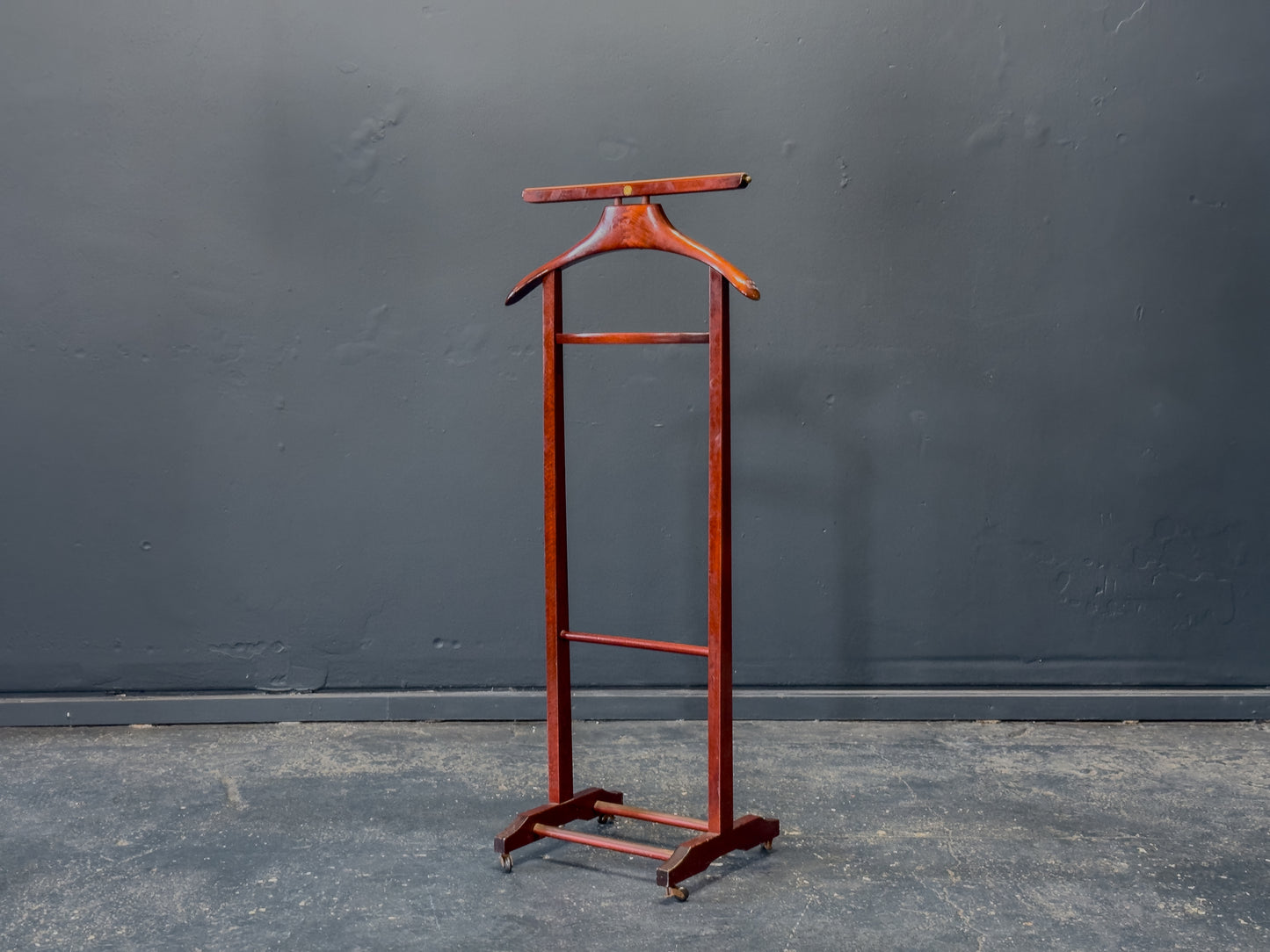 Fratelli Reguitti Stained Mahogany and Brass Valet