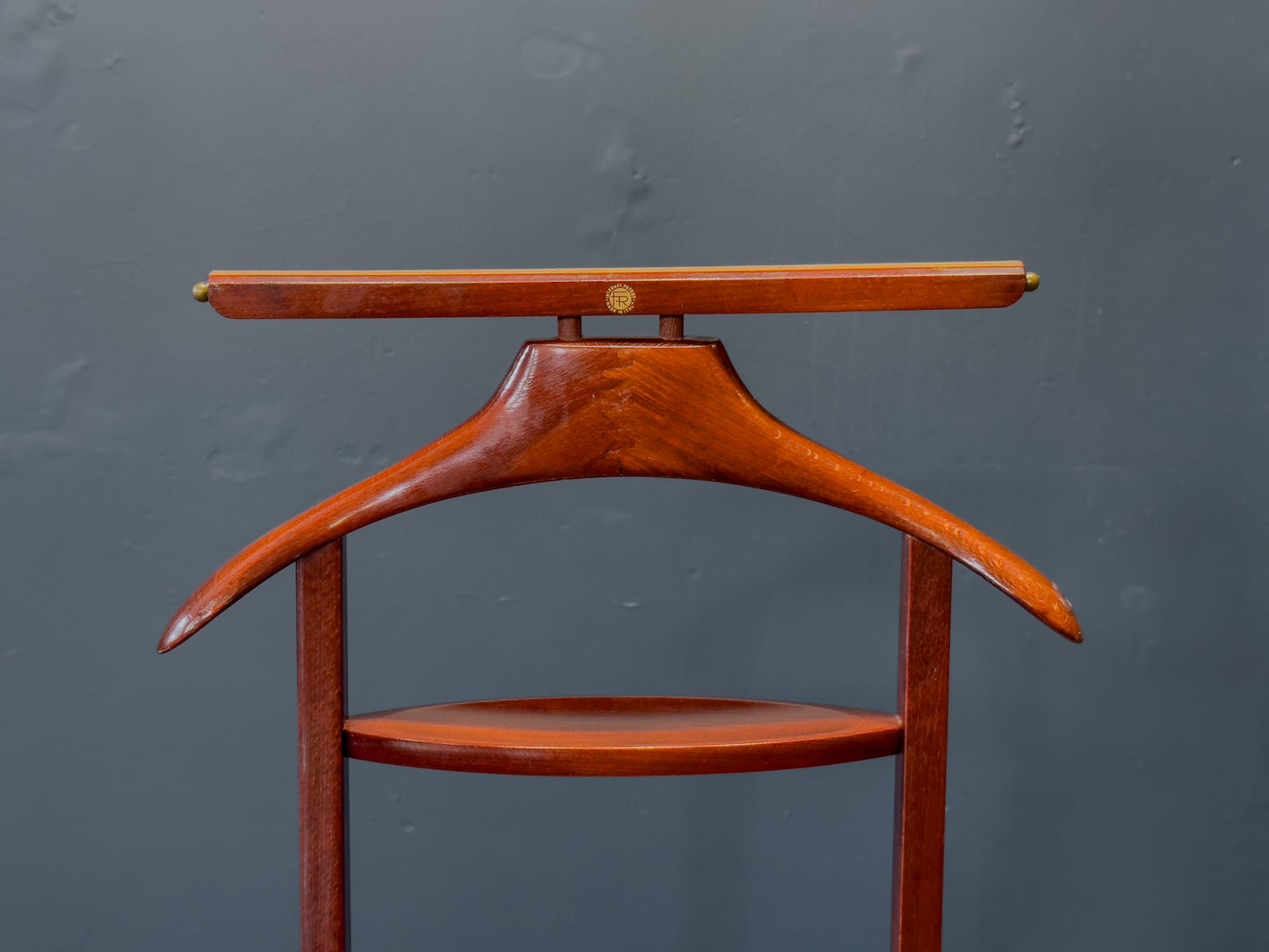 Fratelli Reguitti Stained Mahogany and Brass Valet