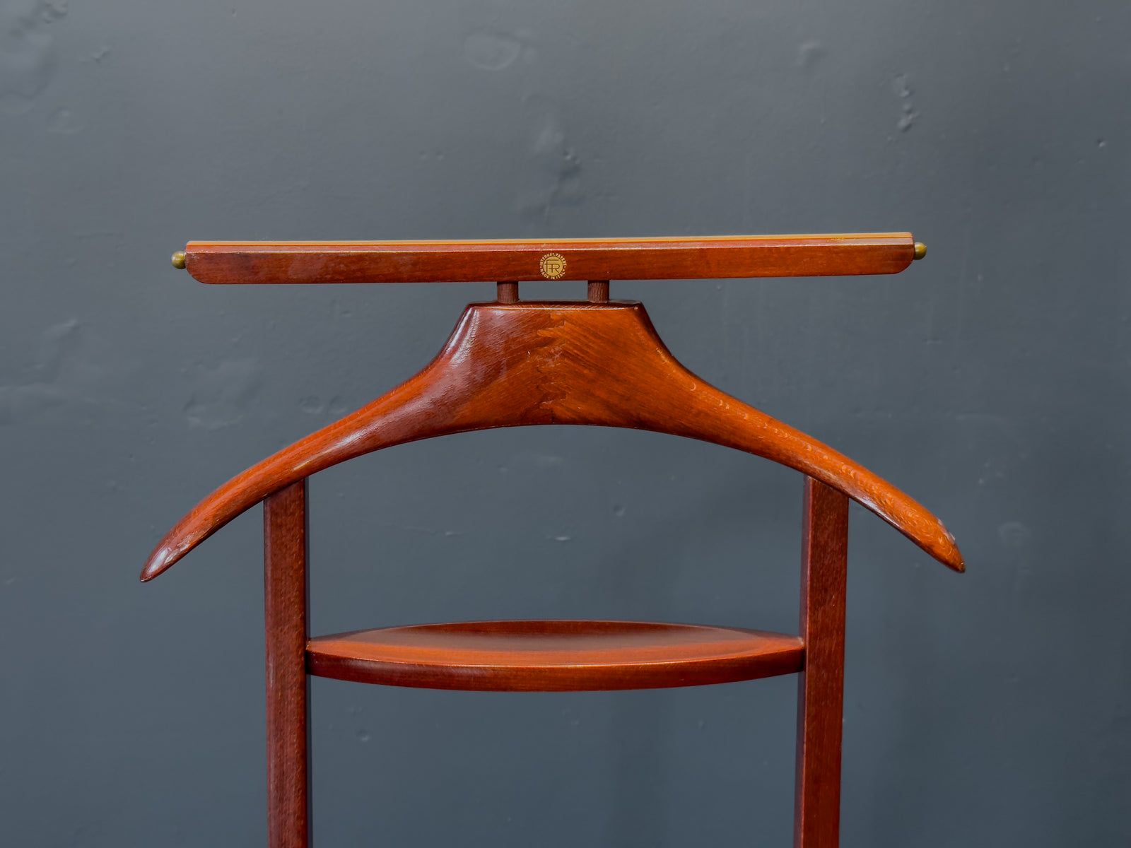 Fratelli Reguitti Stained Mahogany and Brass Valet