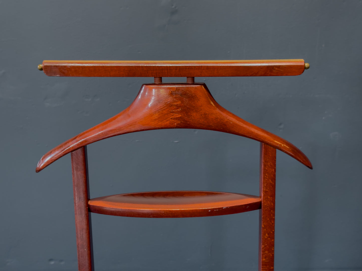 Fratelli Reguitti Stained Mahogany and Brass Valet