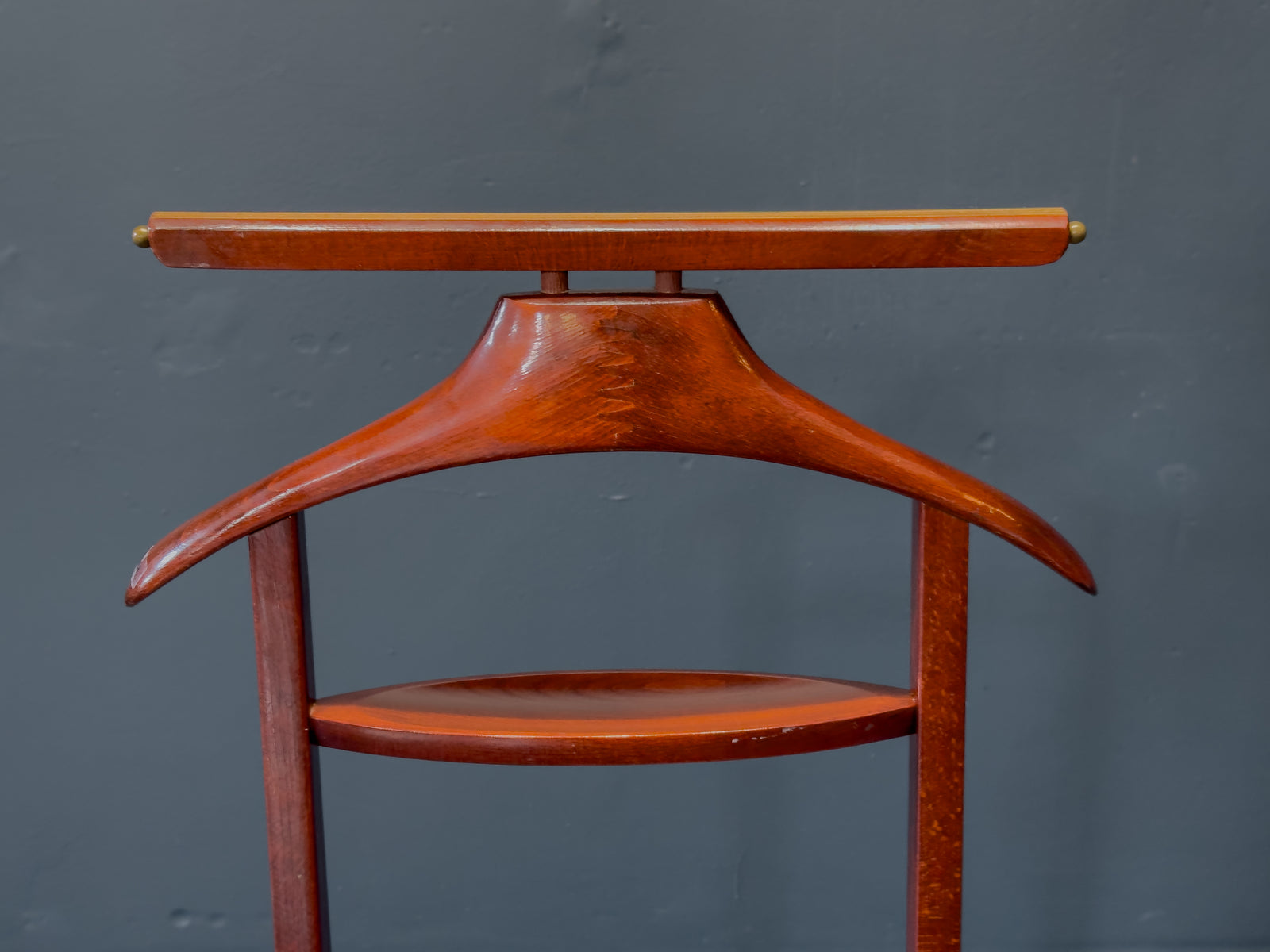 Fratelli Reguitti Stained Mahogany and Brass Valet