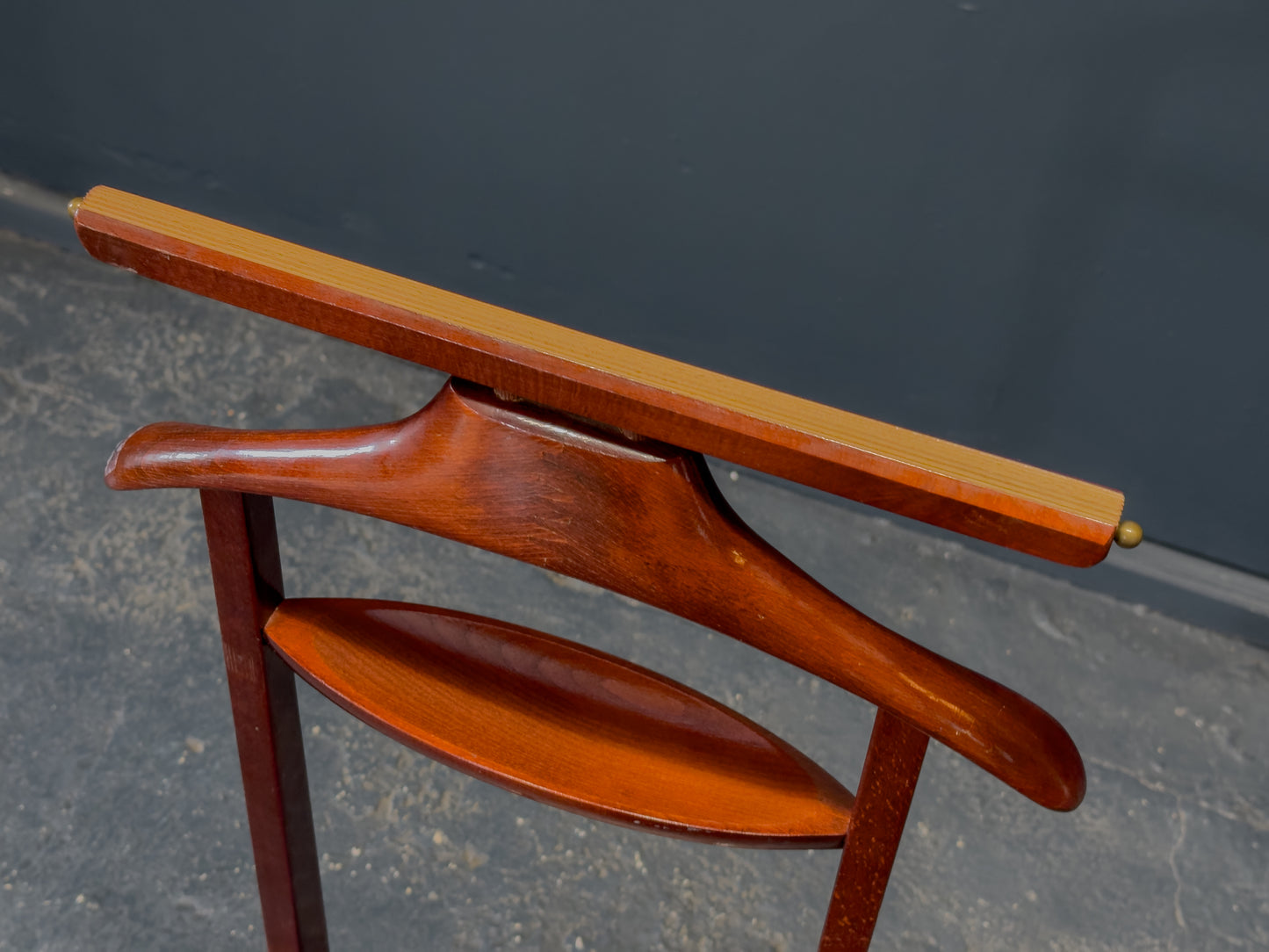 Fratelli Reguitti Stained Mahogany and Brass Valet