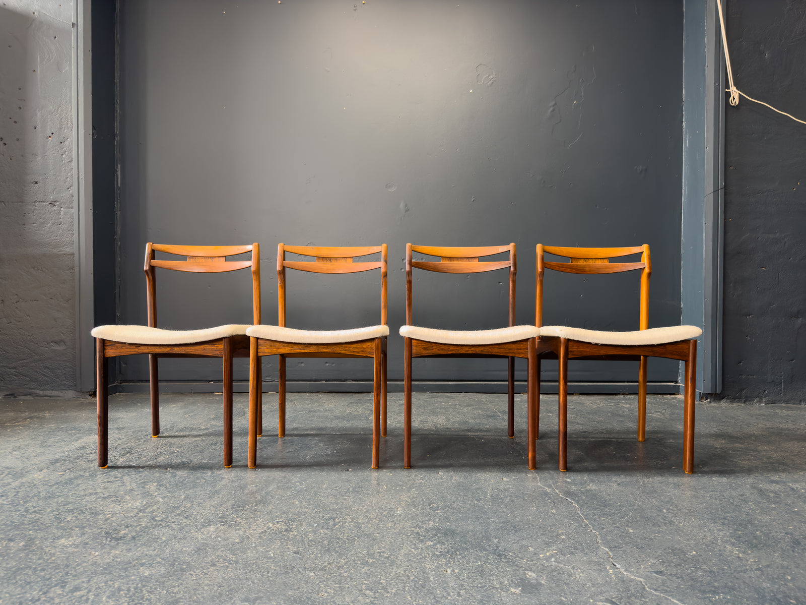 Set of 4 Rosewood Dining Chairs