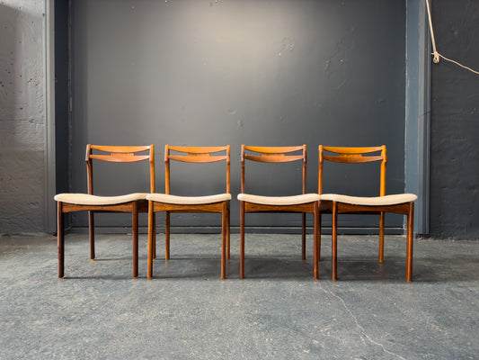Set of 4 Rosewood Dining Chairs