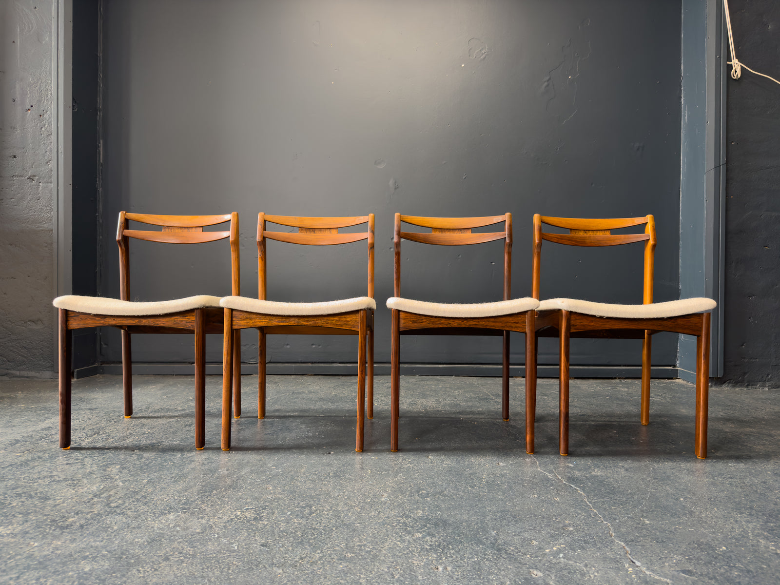 Set of 4 Rosewood Dining Chairs