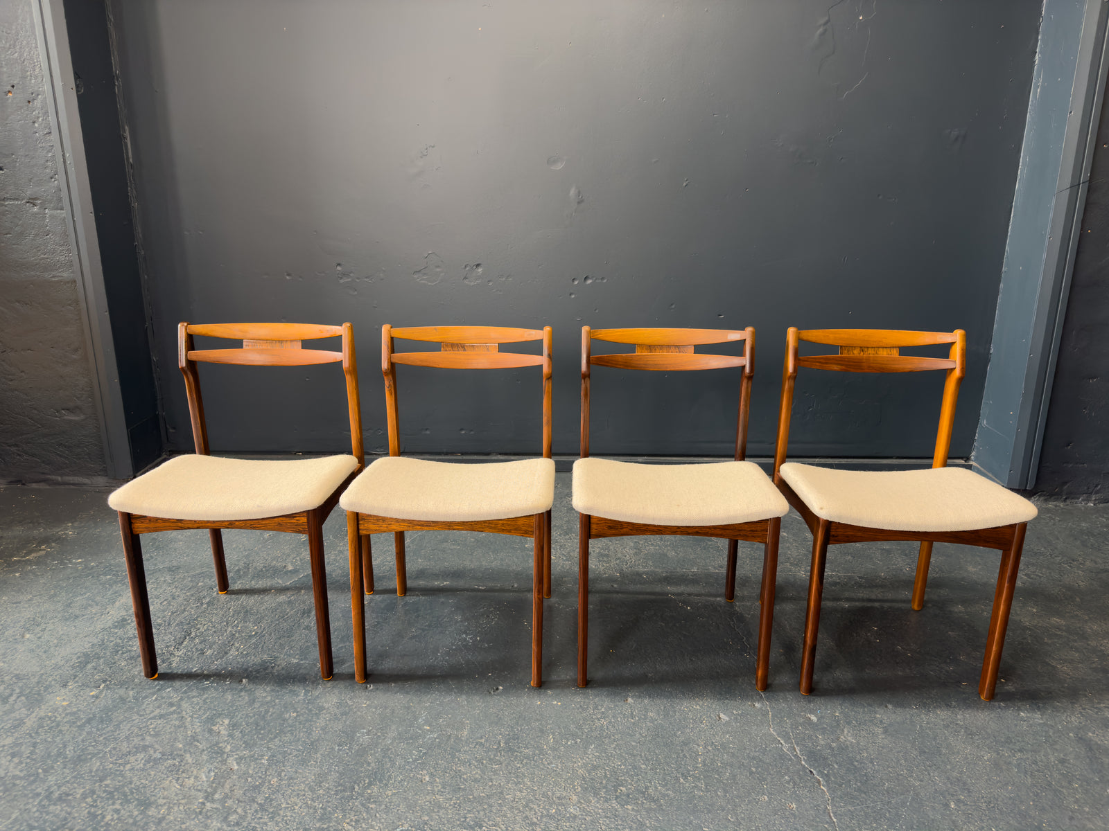 Set of 4 Rosewood Dining Chairs