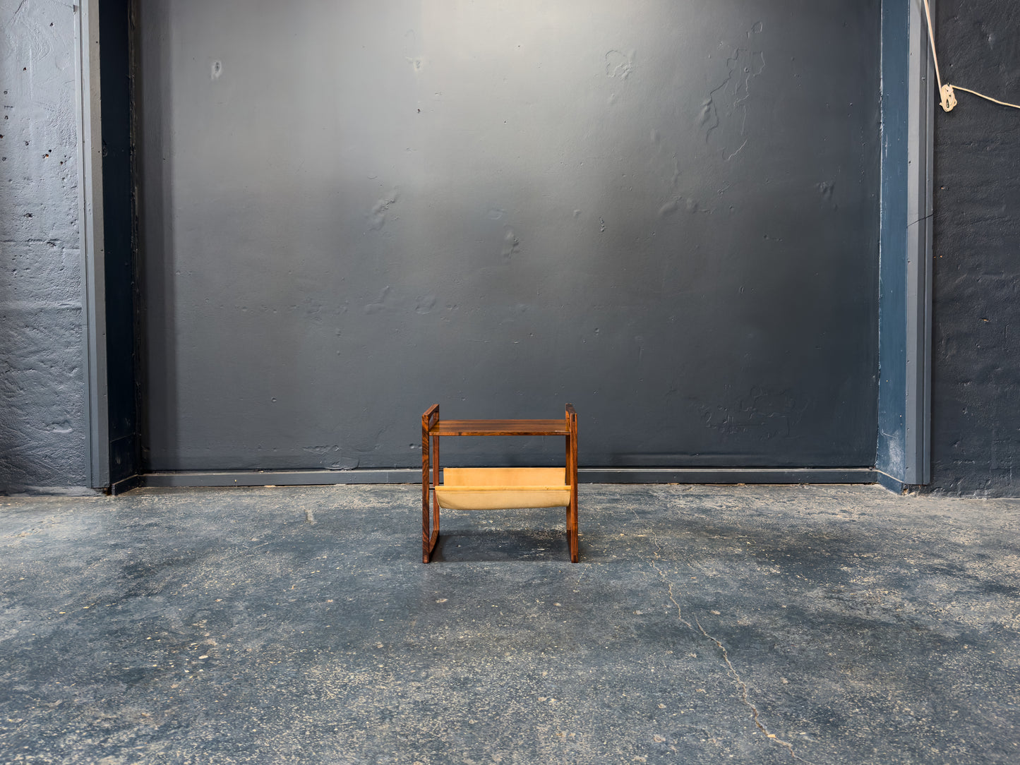 Kai Kristiansen Rosewood and Leather Magazine rack