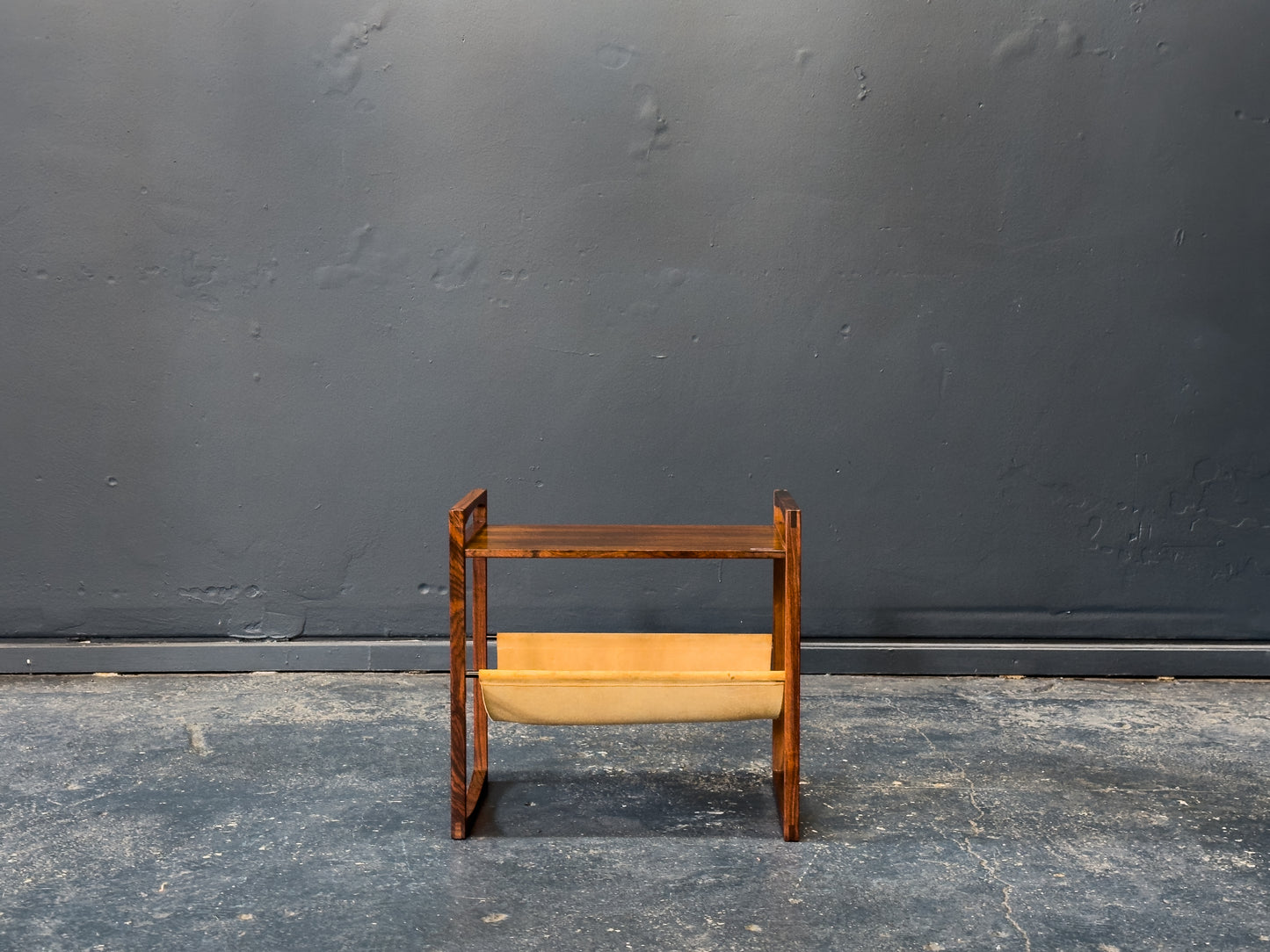 Kai Kristiansen Rosewood and Leather Magazine rack