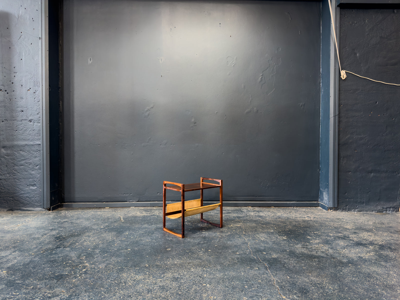 Kai Kristiansen Rosewood and Leather Magazine rack