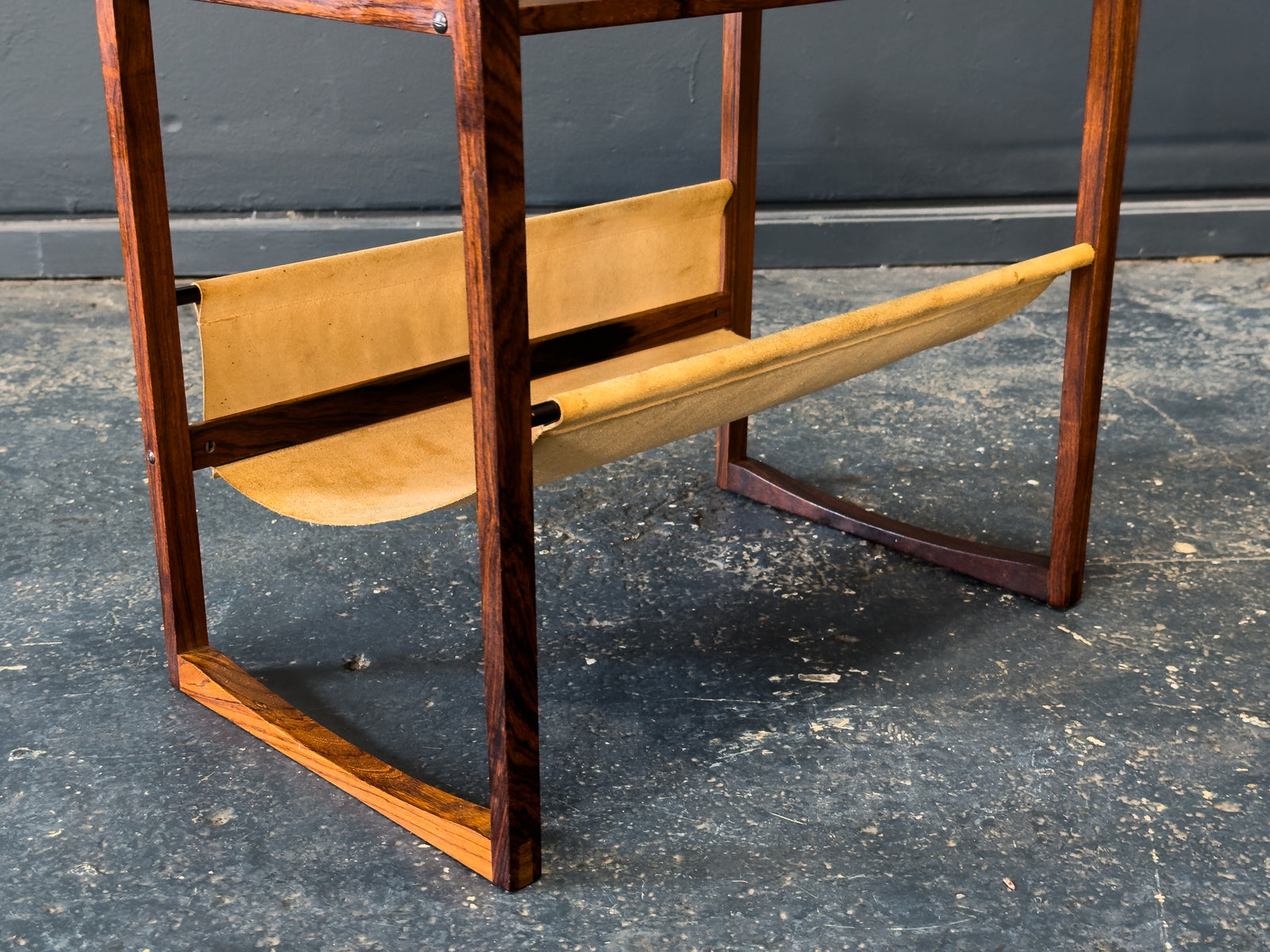 Kai Kristiansen Rosewood and Leather Magazine rack