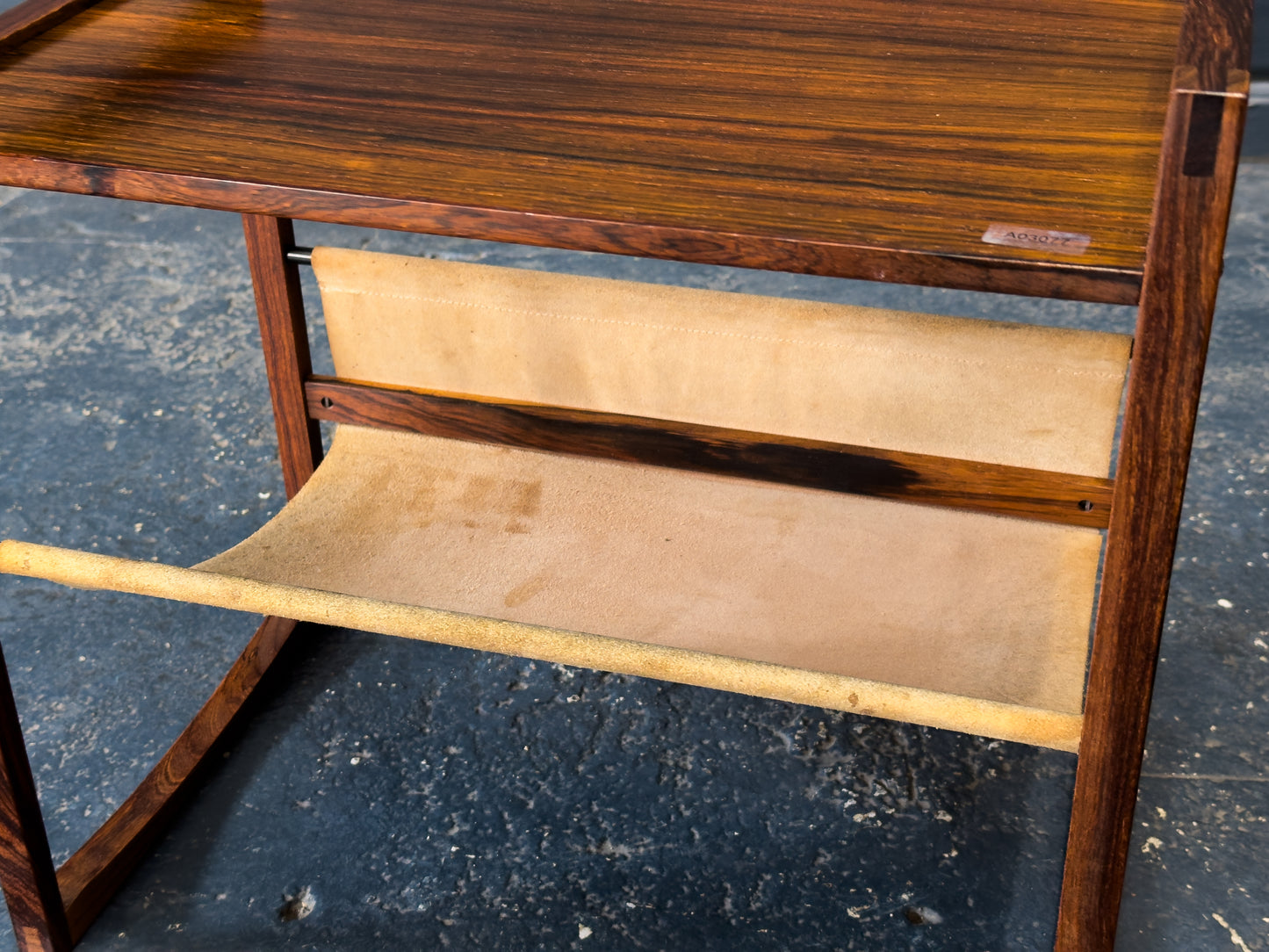 Kai Kristiansen Rosewood and Leather Magazine rack