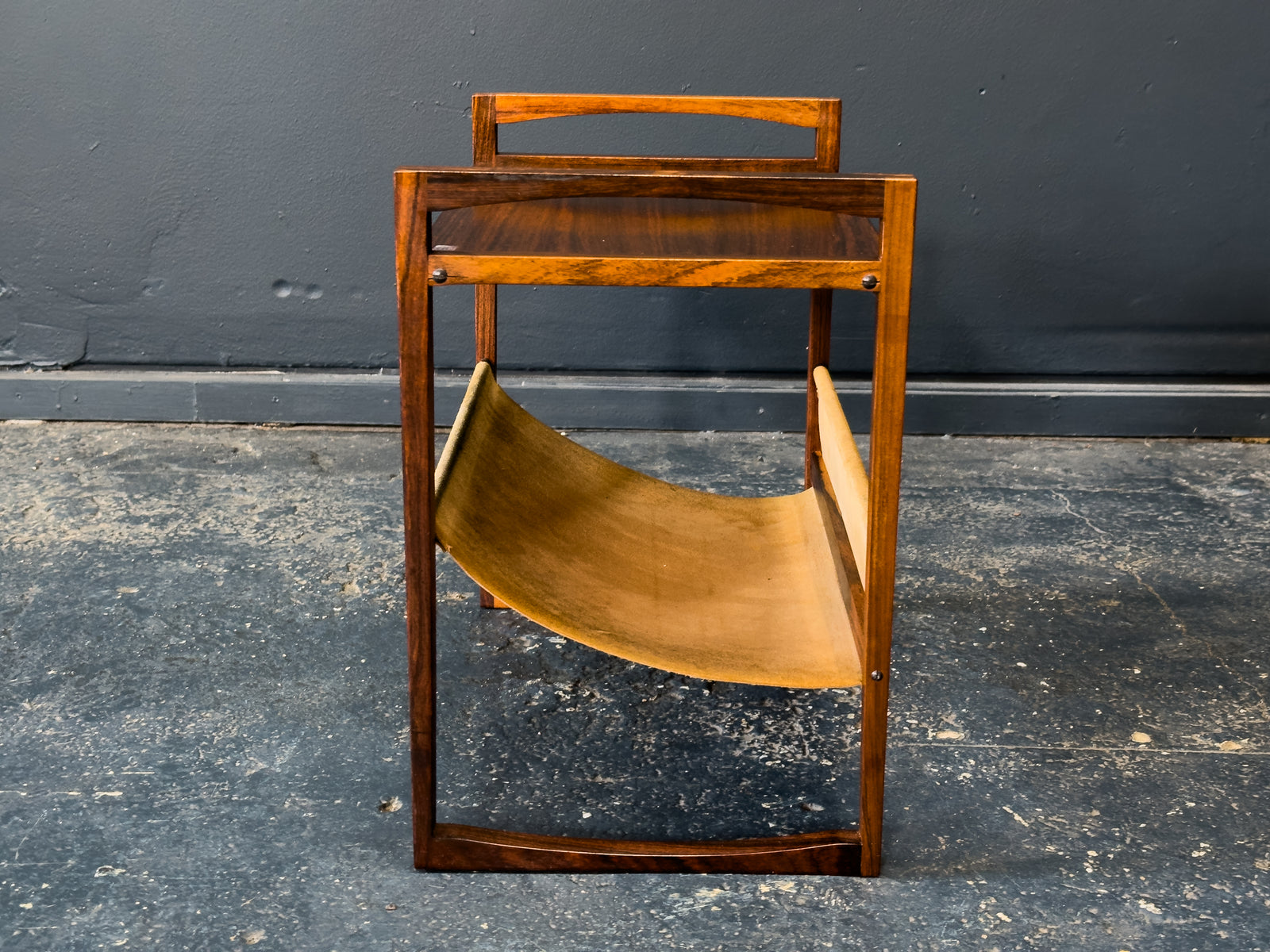 Kai Kristiansen Rosewood and Leather Magazine rack