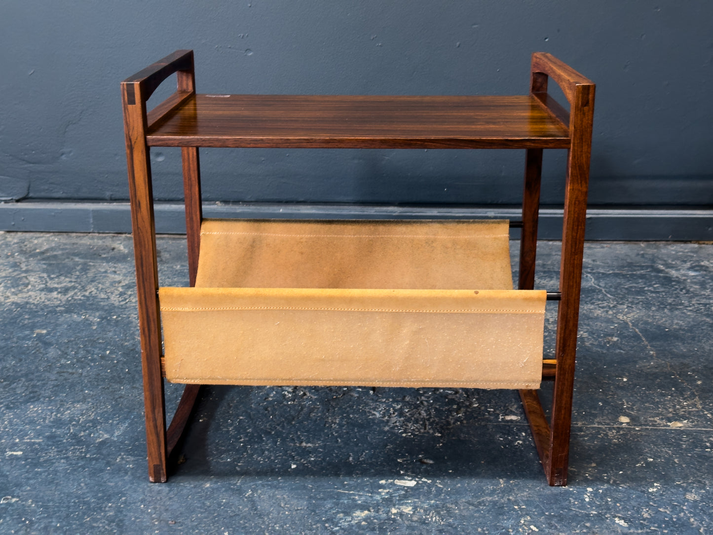 Kai Kristiansen Rosewood and Leather Magazine rack