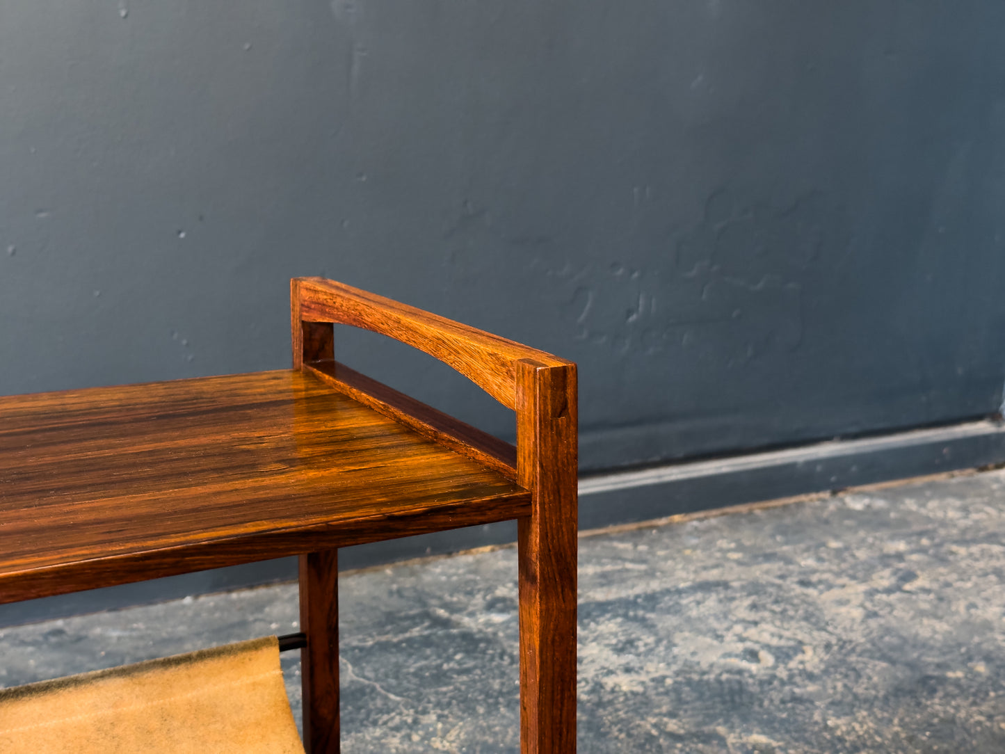 Kai Kristiansen Rosewood and Leather Magazine rack