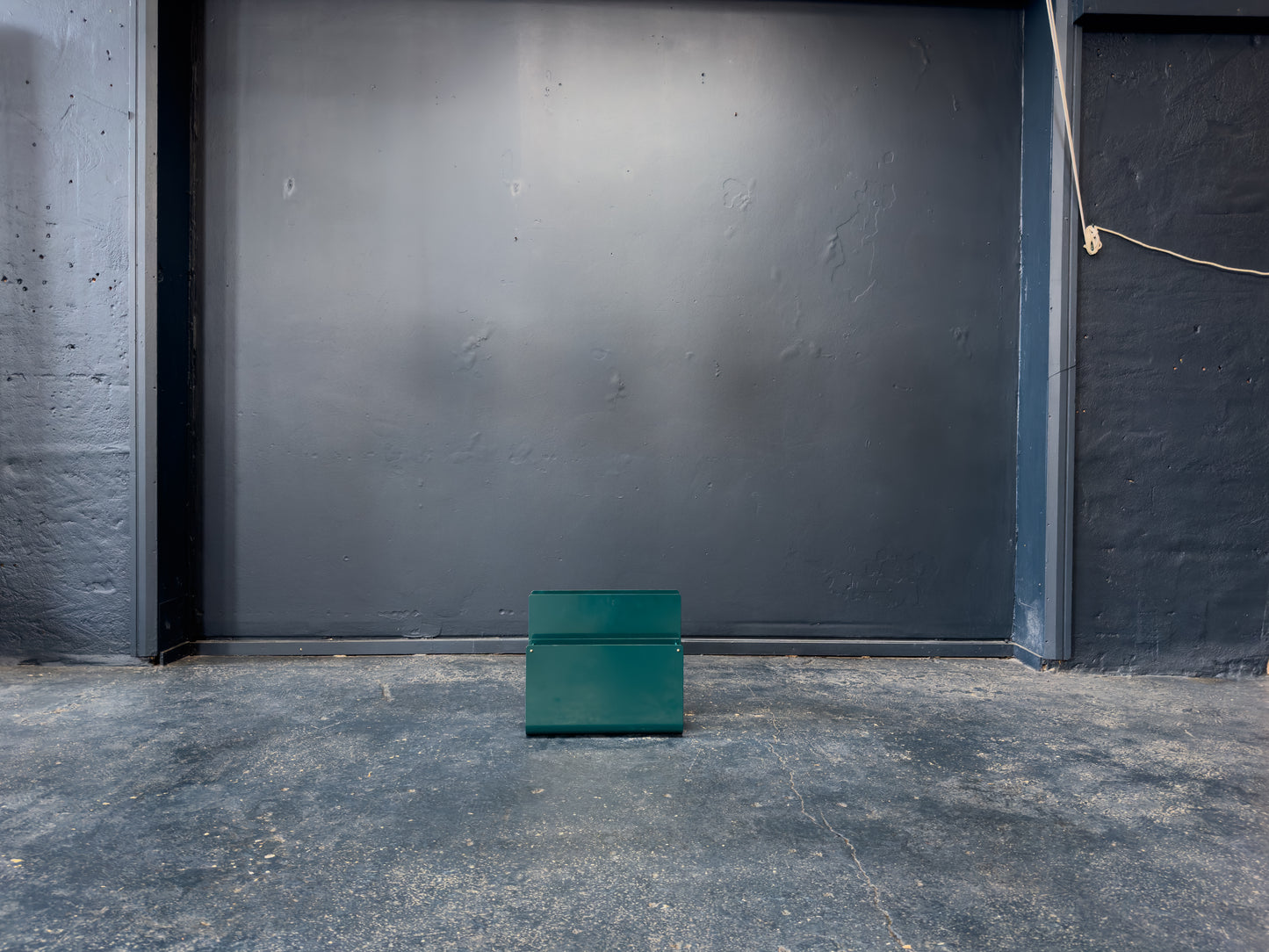 Teal Metal Magazine Rack