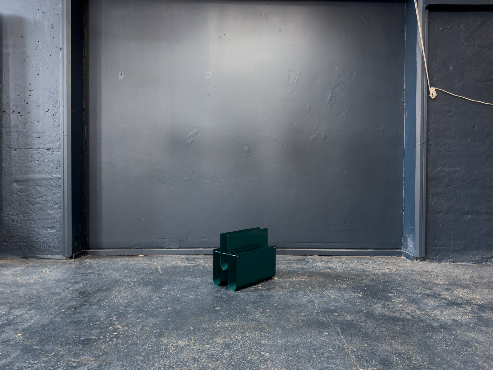 Teal Metal Magazine Rack