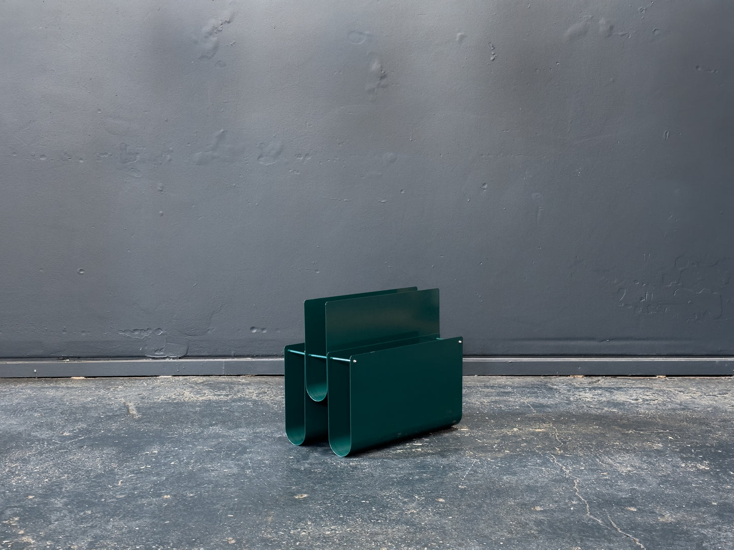 Teal Metal Magazine Rack