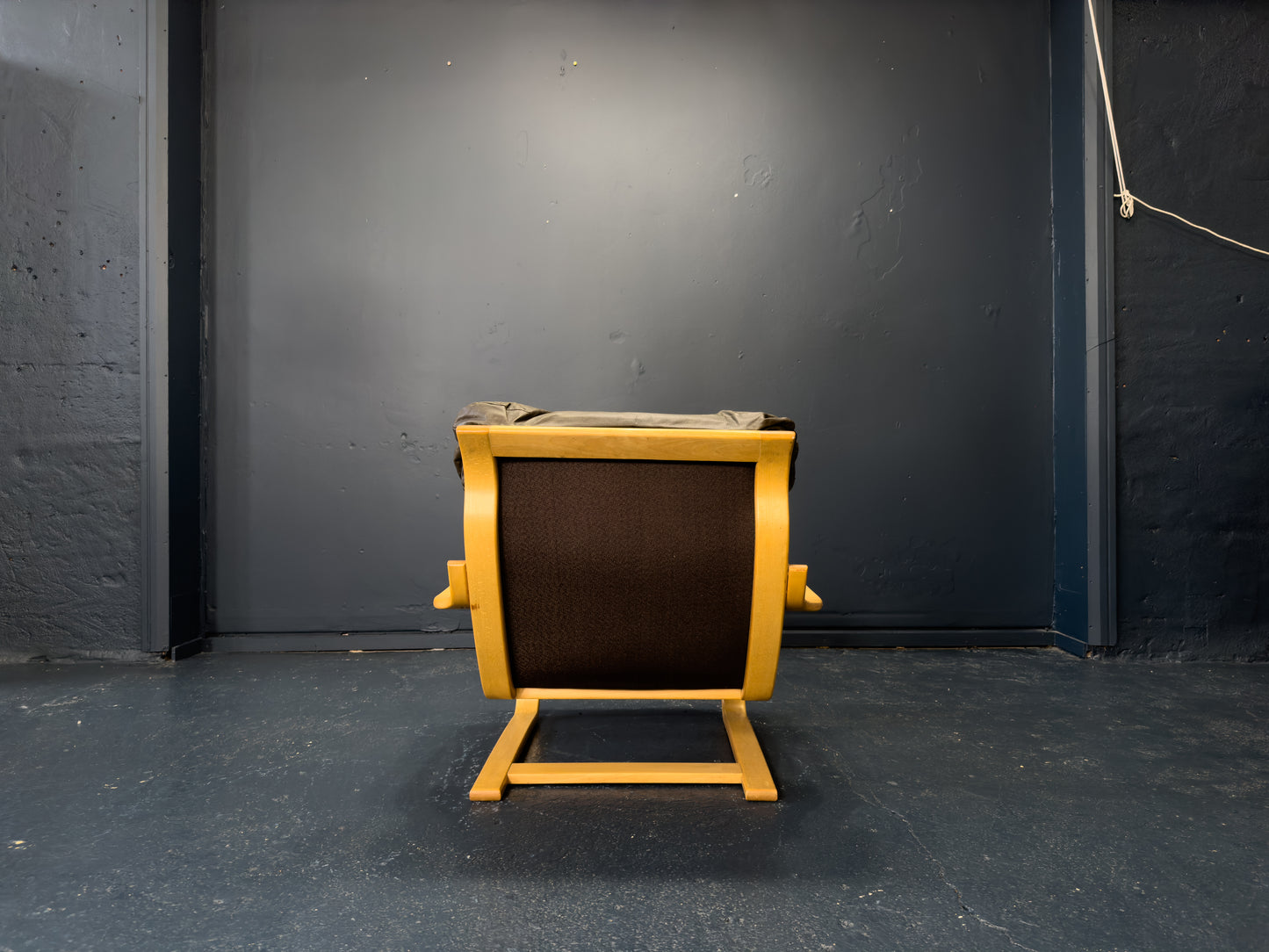 Leather and Beech Armchair