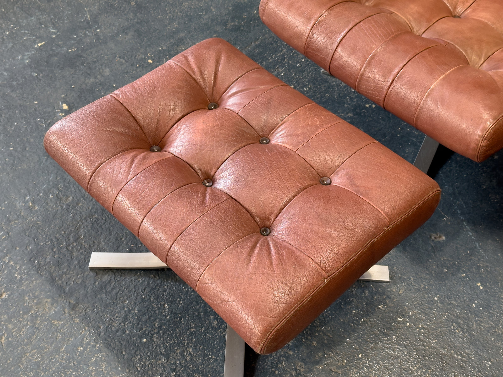 Søren Nissen and Ebbe Gehl Lounge Chair with Ottoman