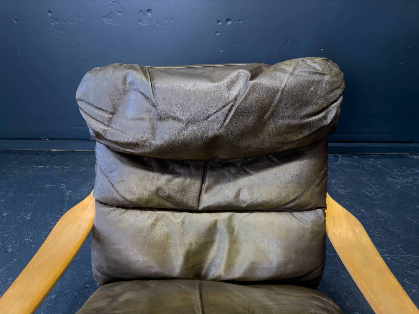 Leather and Beech Armchair