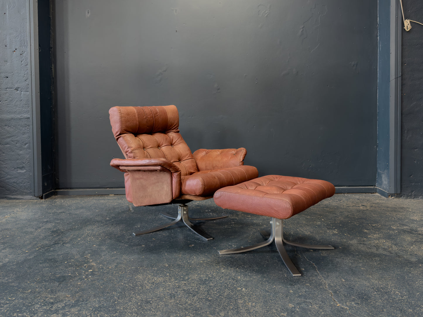 Søren Nissen and Ebbe Gehl Lounge Chair with Ottoman