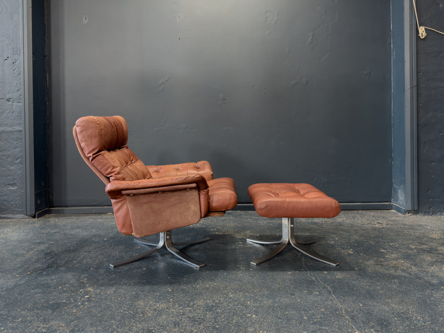 Søren Nissen and Ebbe Gehl Lounge Chair with Ottoman