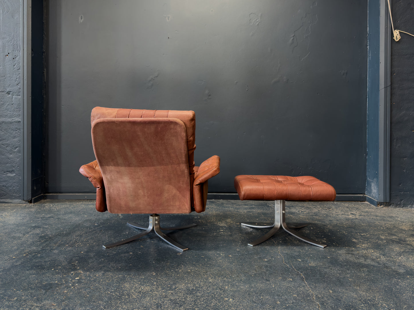 Søren Nissen and Ebbe Gehl Lounge Chair with Ottoman