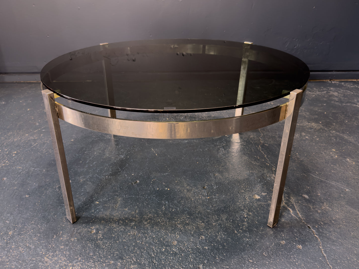 Chrome and Smoked Glass Coffee Table