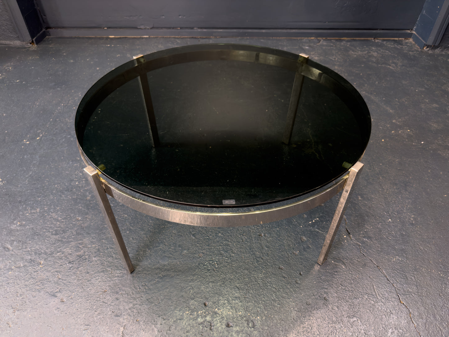 Chrome and Smoked Glass Coffee Table