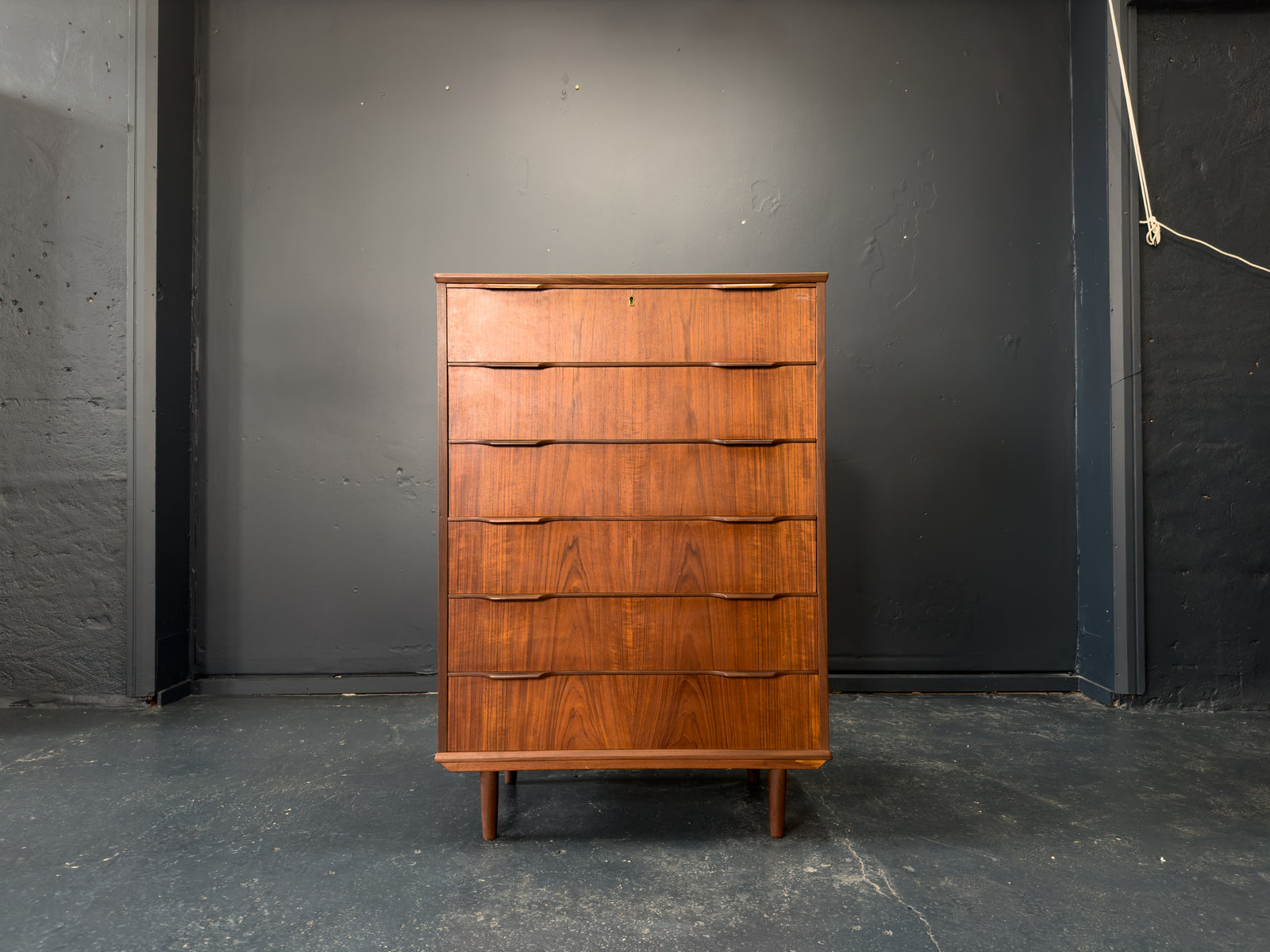 Tall Teak Chest of Drawers