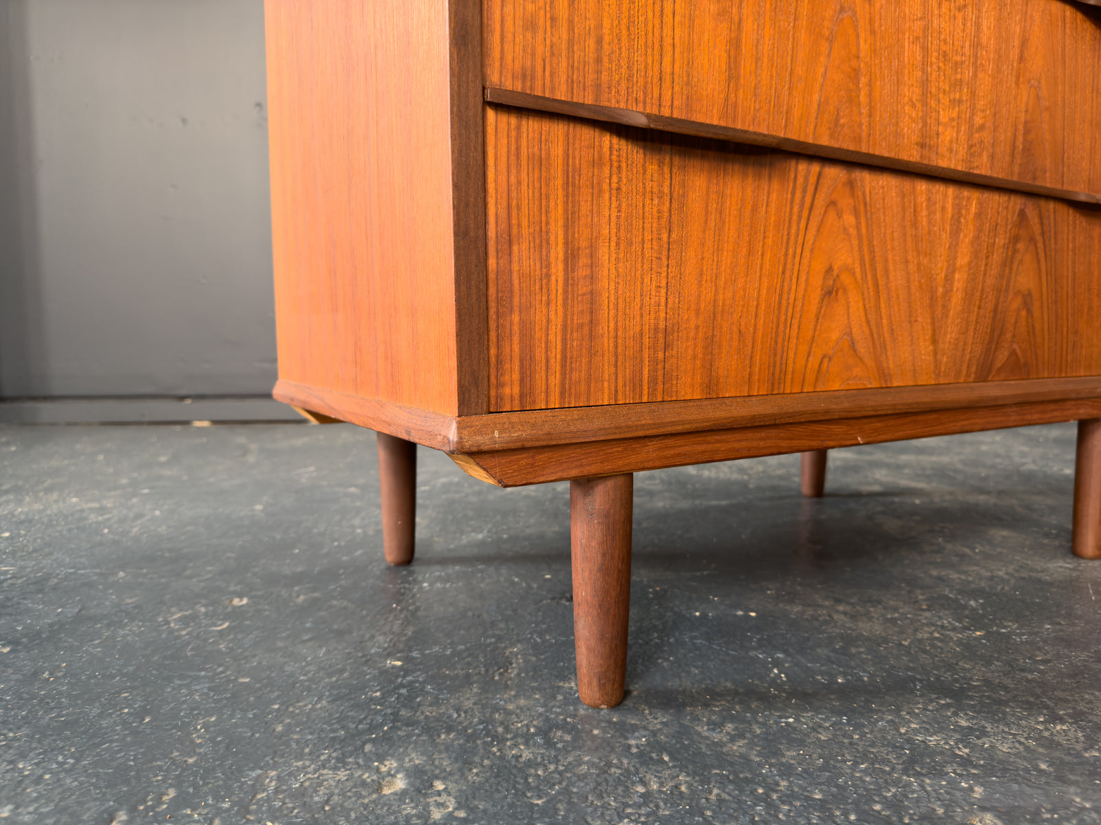 Tall Teak Chest of Drawers