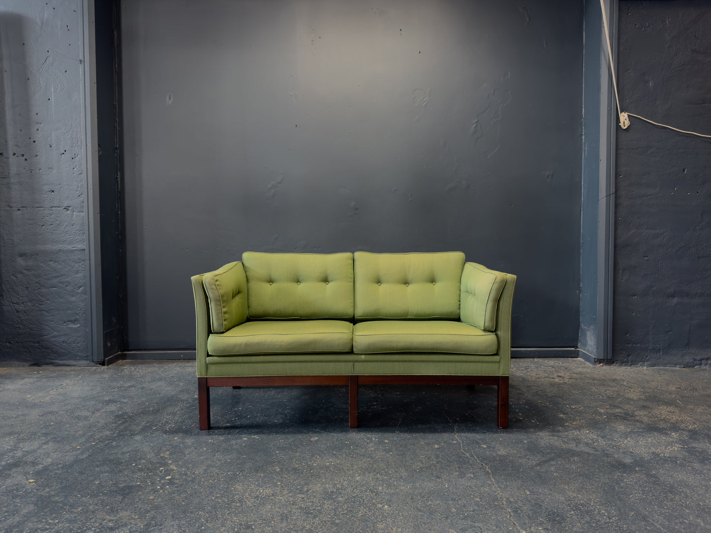 Green Upholstered Two Seater Sofa