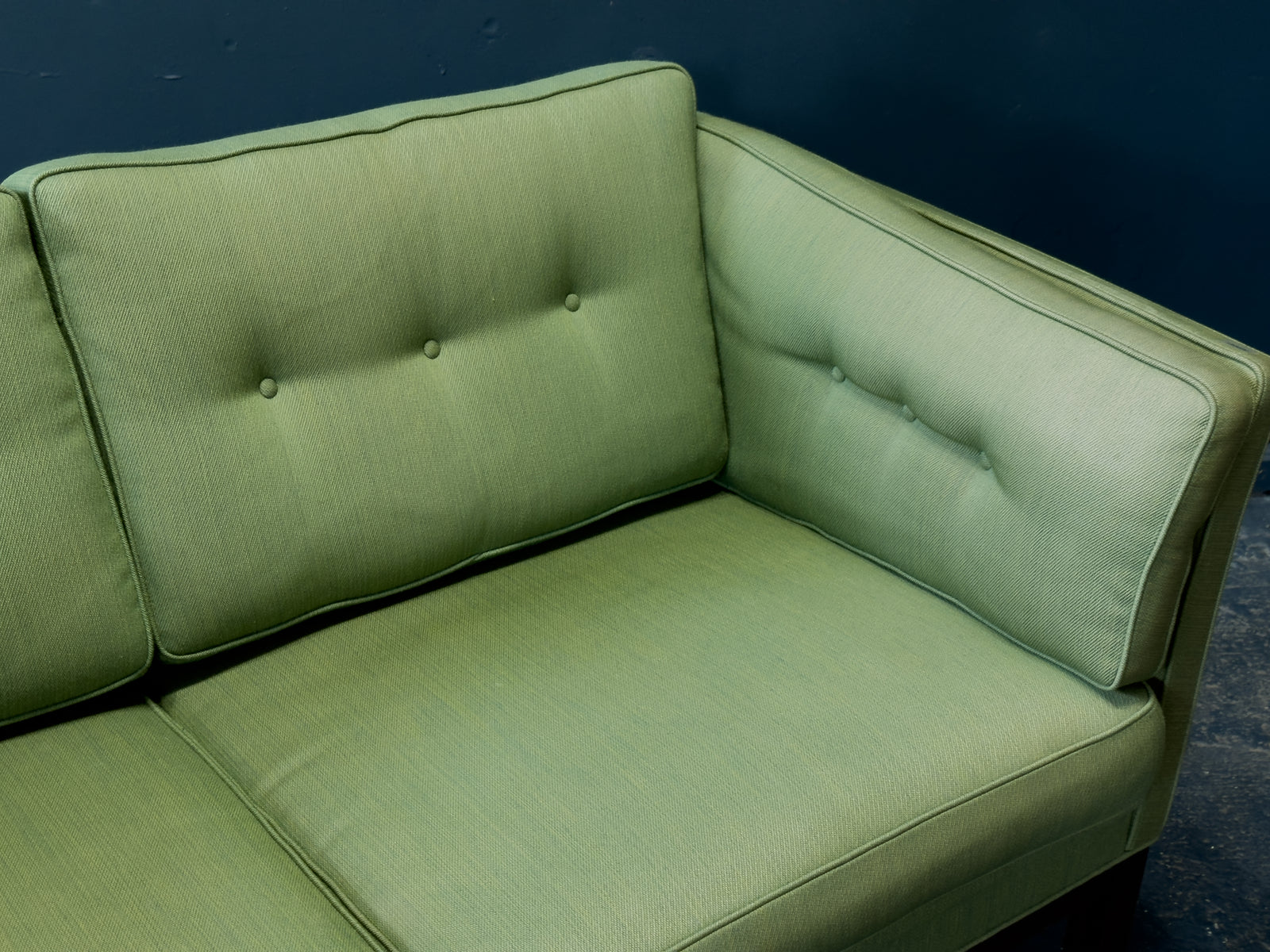 Green Upholstered Two Seater Sofa