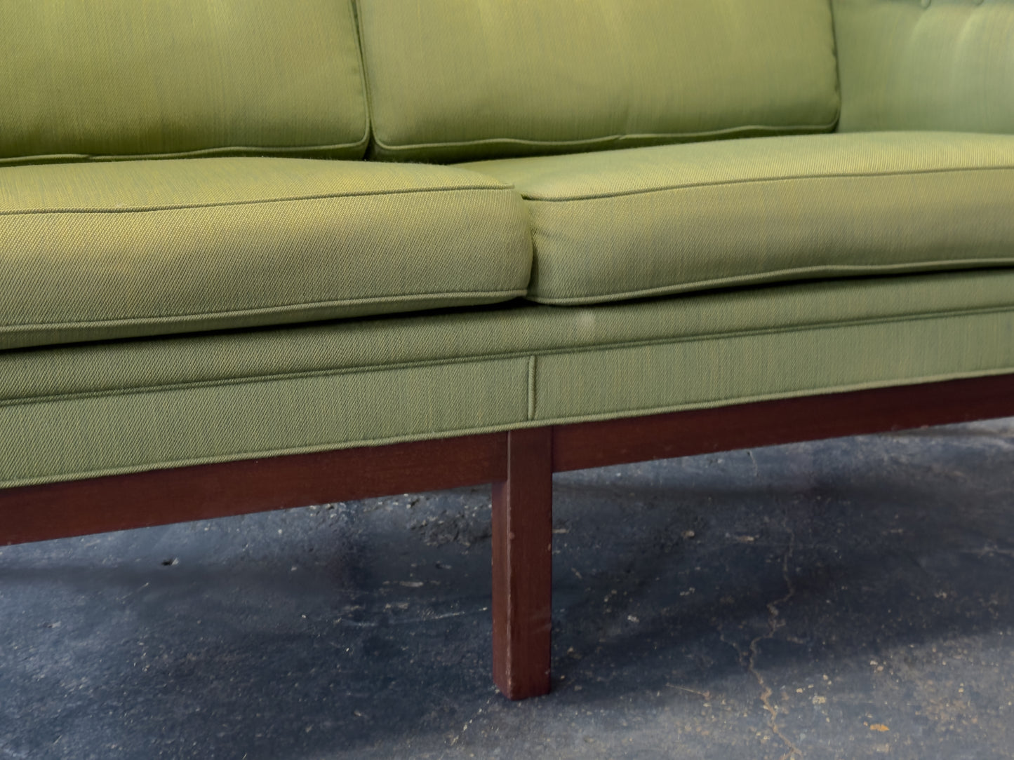 Green Upholstered Two Seater Sofa