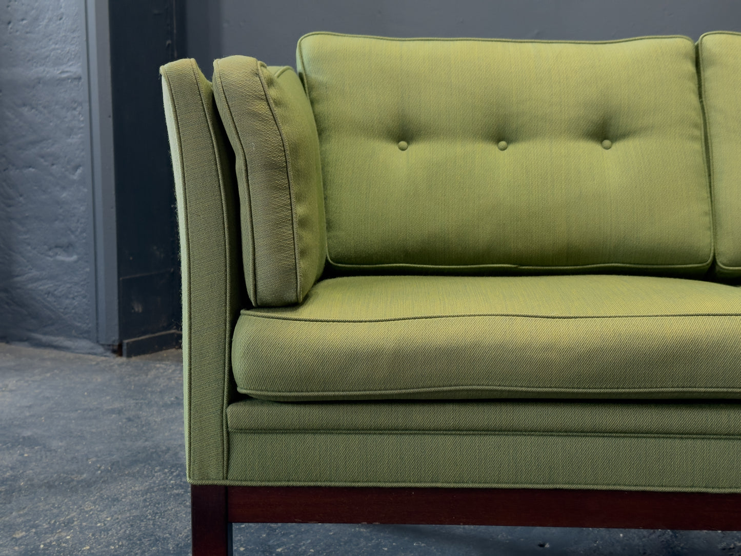 Green Upholstered Two Seater Sofa