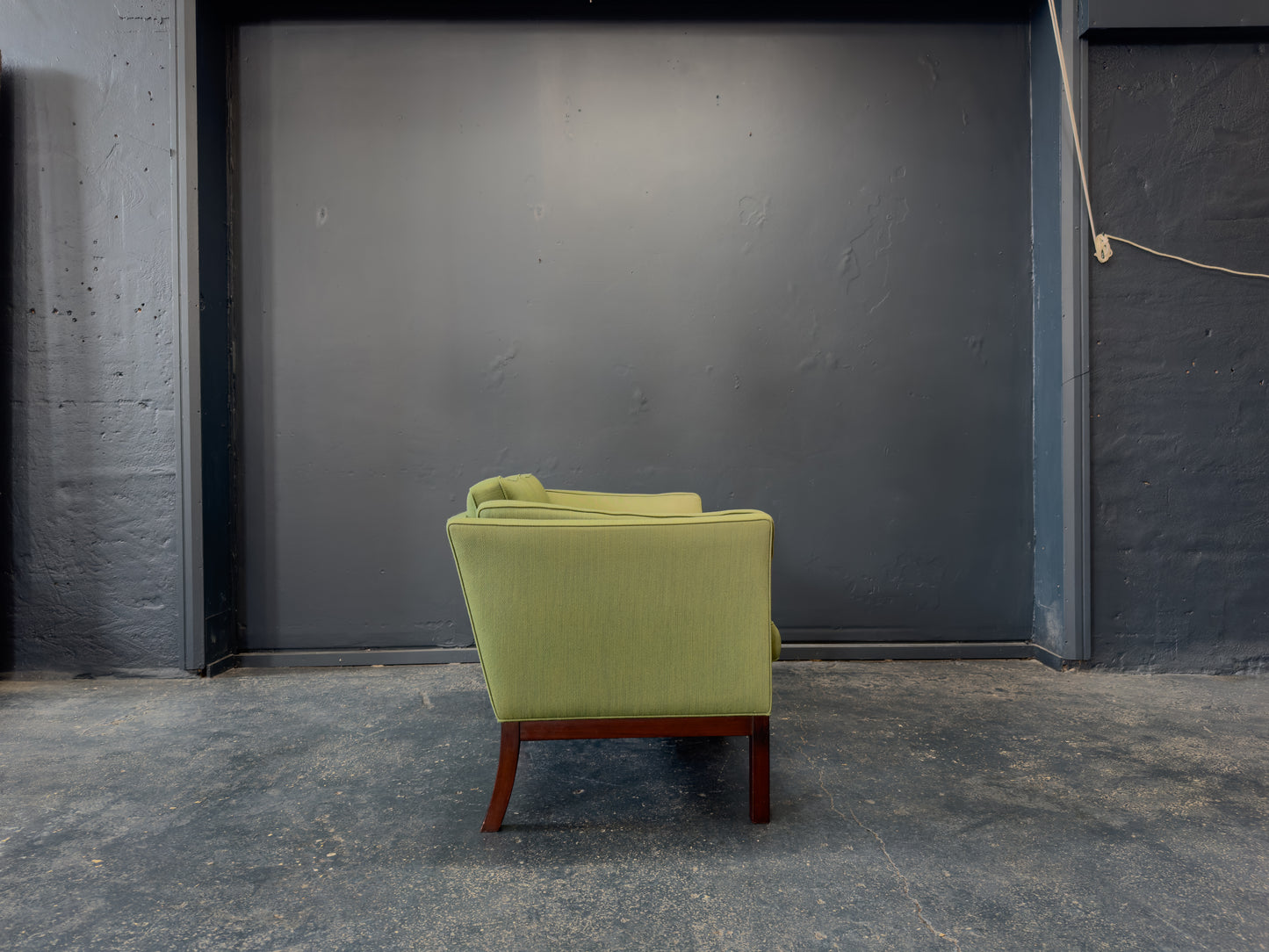 Green Upholstered Two Seater Sofa