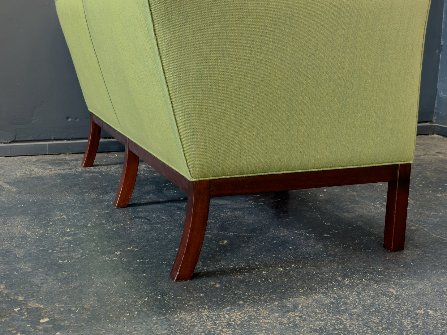 Green Upholstered Two Seater Sofa