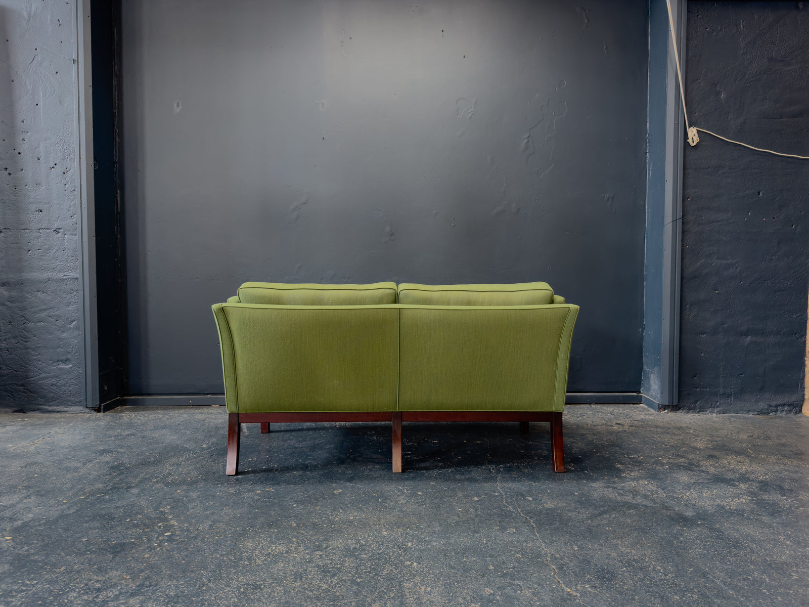 Green Upholstered Two Seater Sofa