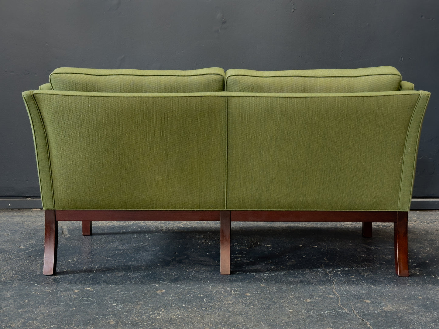 Green Upholstered Two Seater Sofa