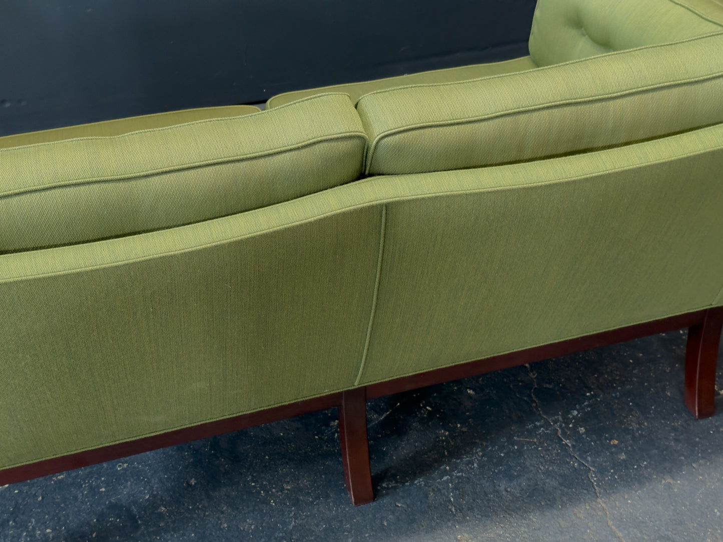 Green Upholstered Two Seater Sofa