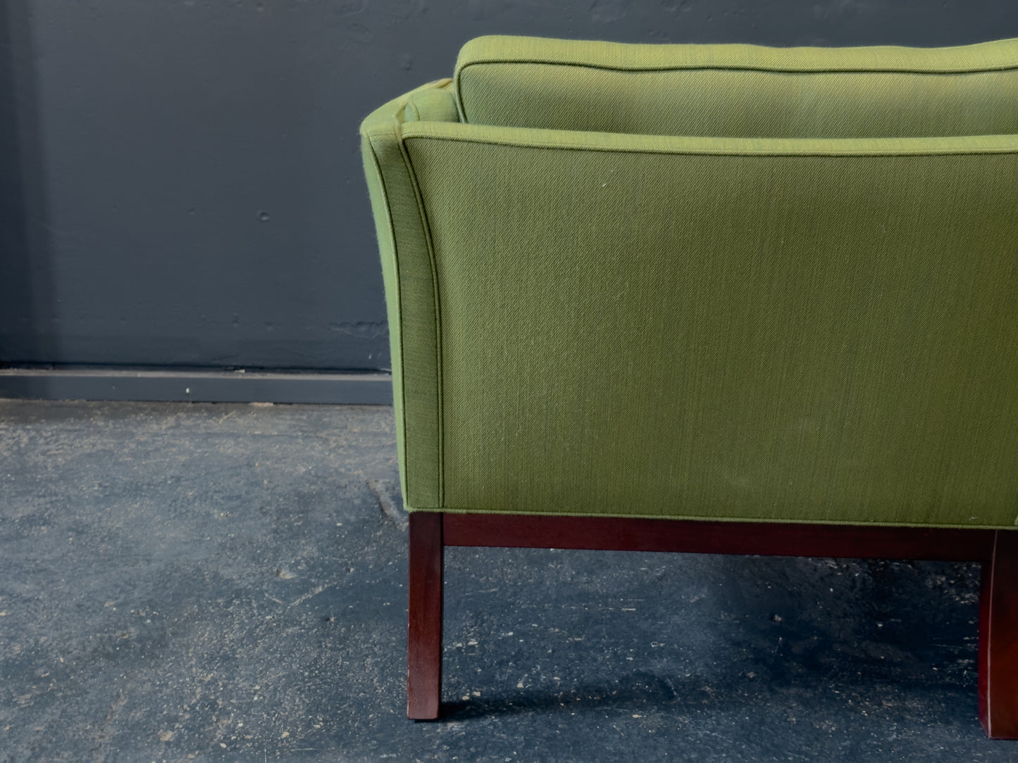 Green Upholstered Two Seater Sofa